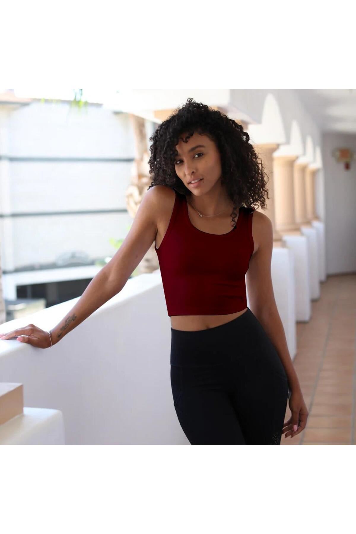 Premium Kalite Pamuk Crop Bluz