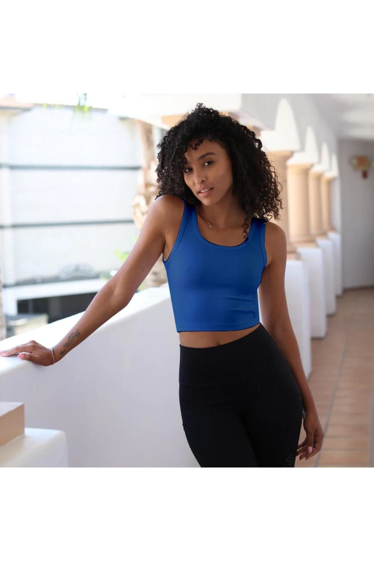 Premium Kalite Pamuk Crop Bluz