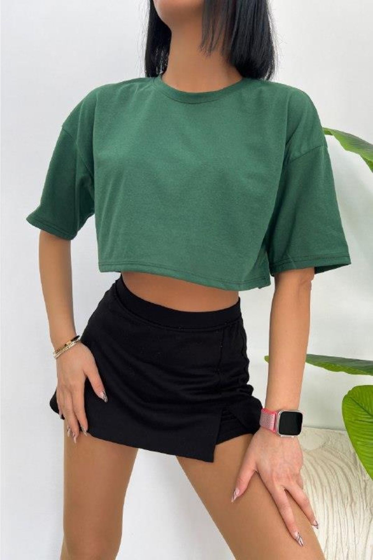 Üst Kalite 30/1 Süprem Kumaş Oversize Crop