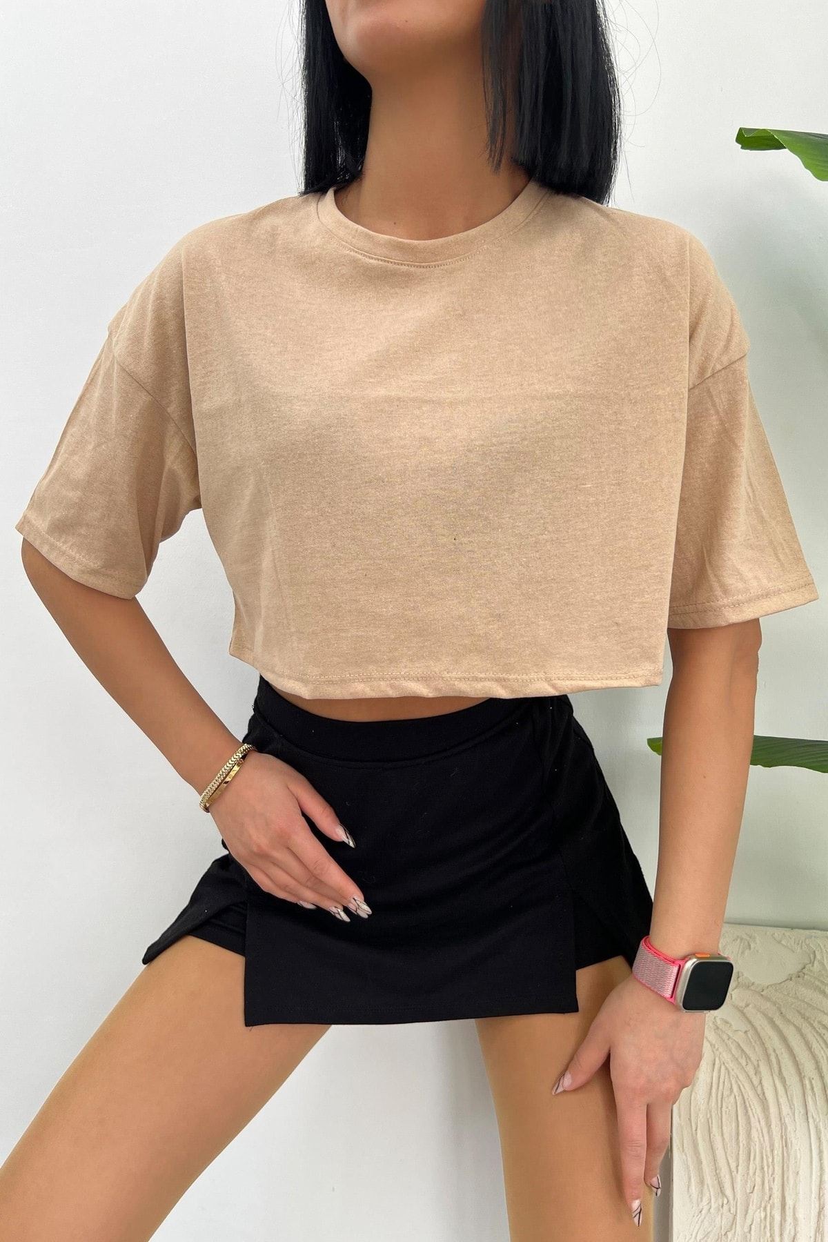 Üst Kalite 30/1 Süprem Kumaş Oversize Crop