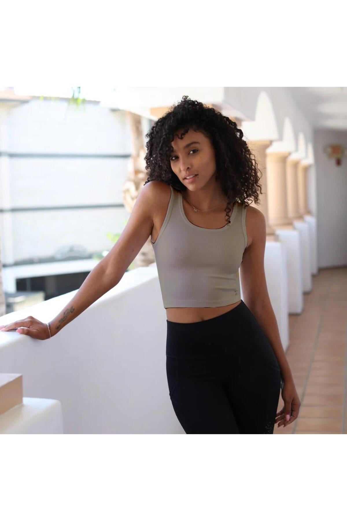 Premium Kalite Pamuk Crop Bluz