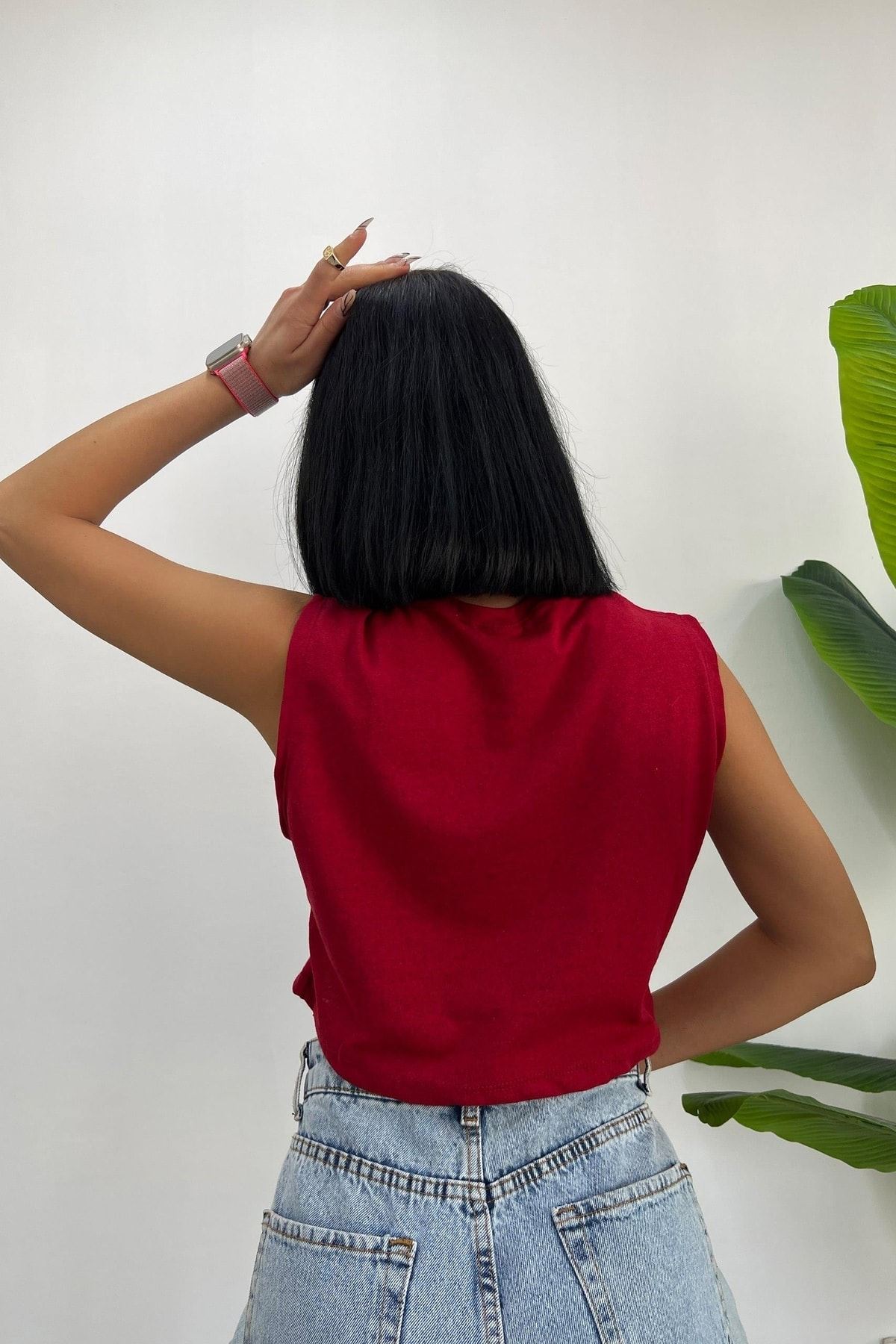 Üst Kalite 30/1 Süprem Kumaş Sıfır Kol Crop