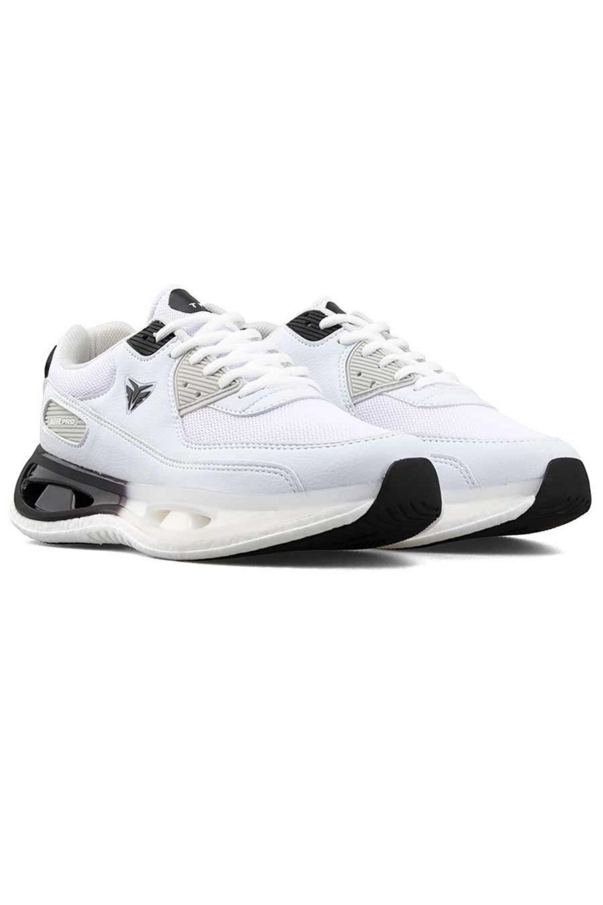 AirNova Erkek Beyaz Siyah Air Tabanlı Anatomik Comfort Günlük Spor Ayakkabı