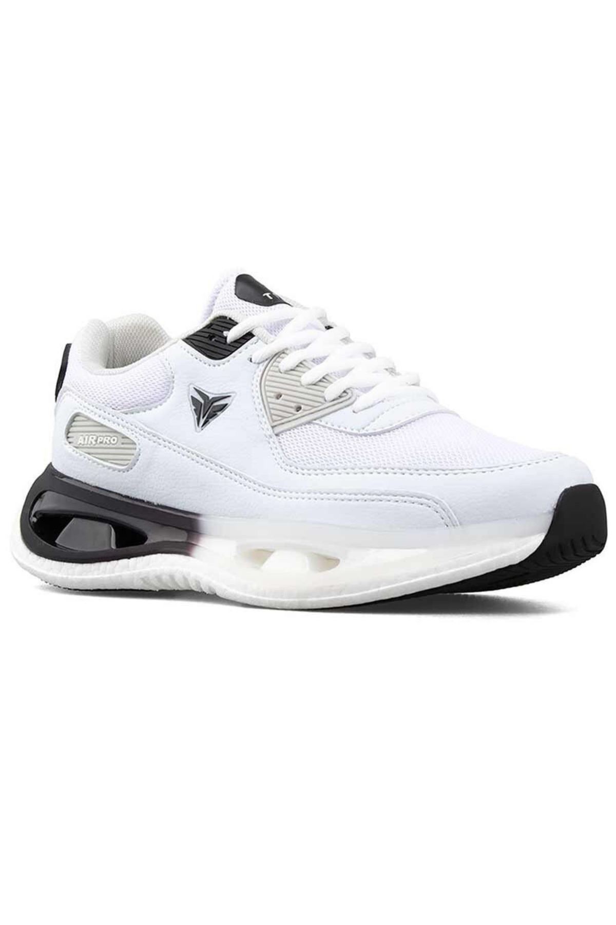 AirNova Erkek Beyaz Siyah Air Tabanlı Anatomik Comfort Günlük Spor Ayakkabı