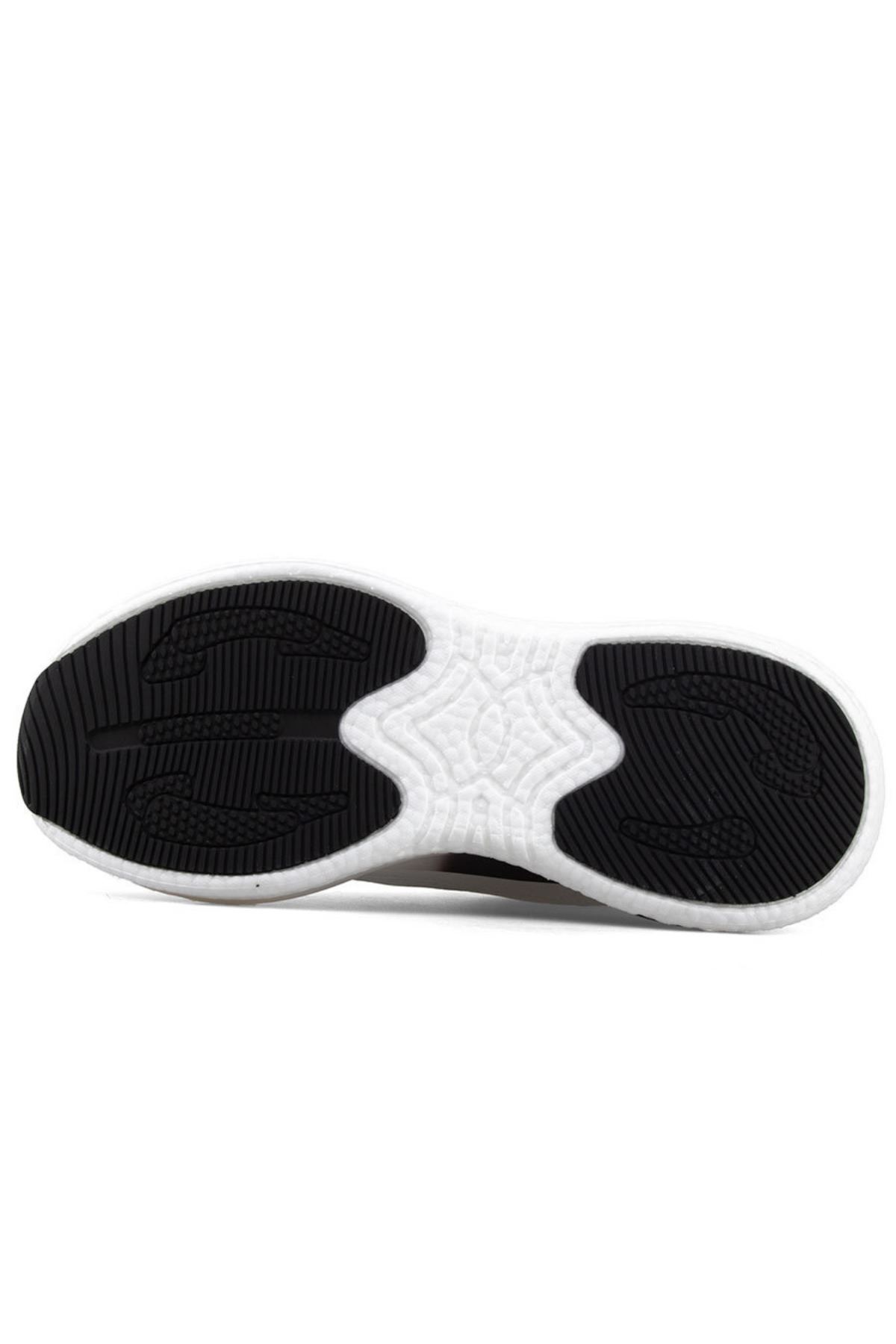 AirNova Erkek Beyaz Siyah Air Tabanlı Anatomik Comfort Günlük Spor Ayakkabı
