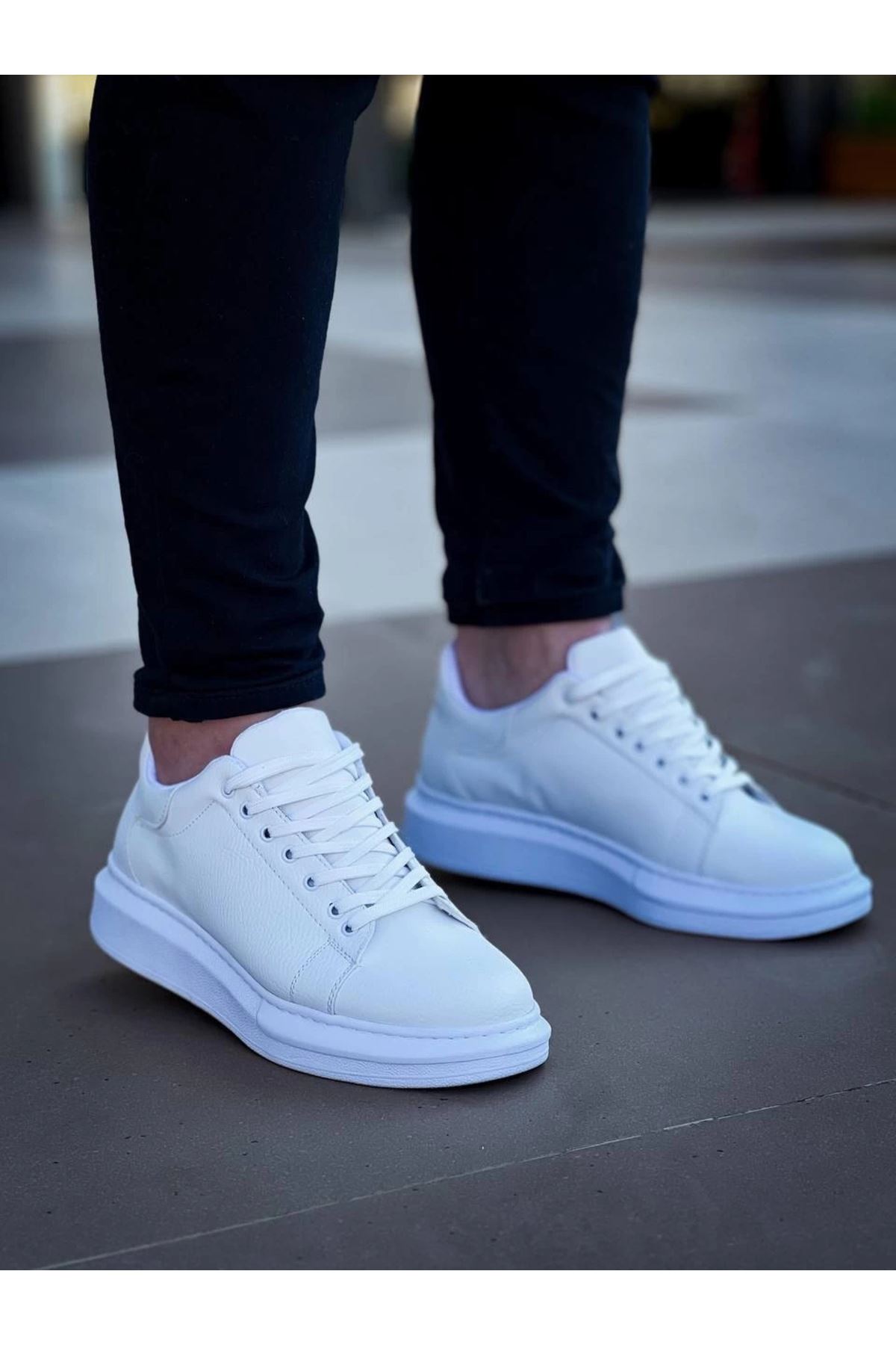 KB-X500 Kuback Bağcıklı Beyaz Günlük Erkek Ayakkabı