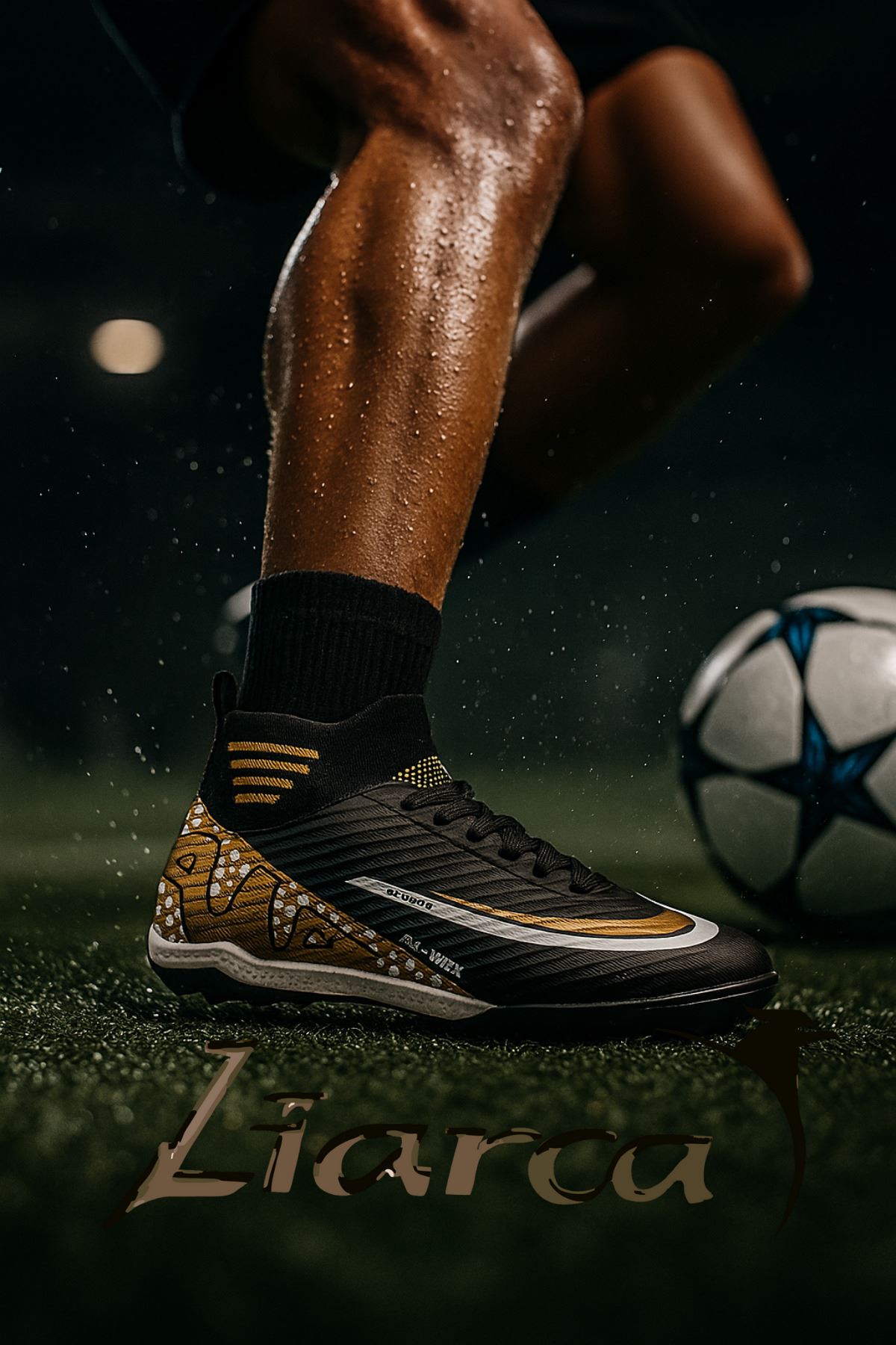 Strike Futbol Ayakkabısı Halısaha Çim Saha Çoraplı Çocuk Krampon Yetişkin