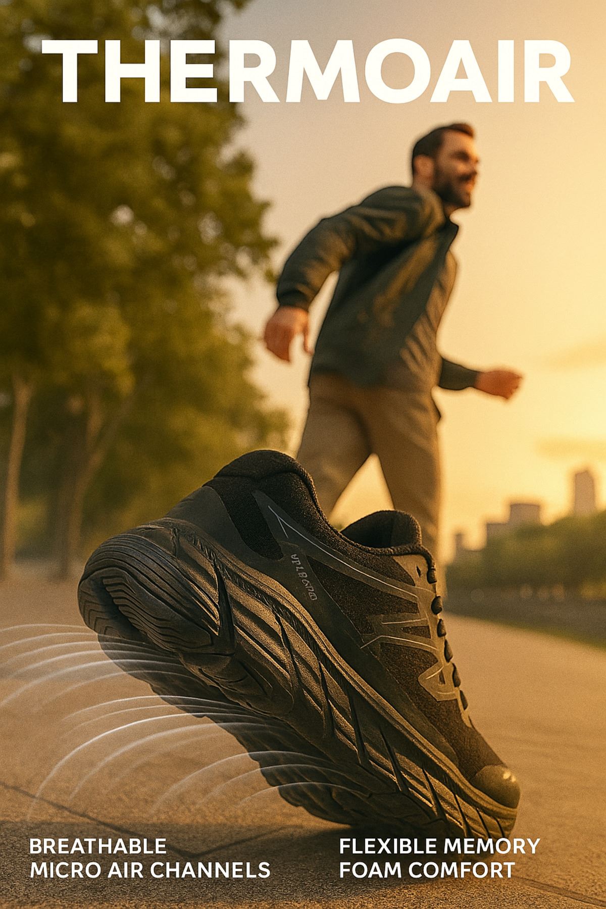 ComfortEdge Erkek Hafıza Tabanlı Ultra Konfor Serisi Mevsimlik Spor Ayakkabısı