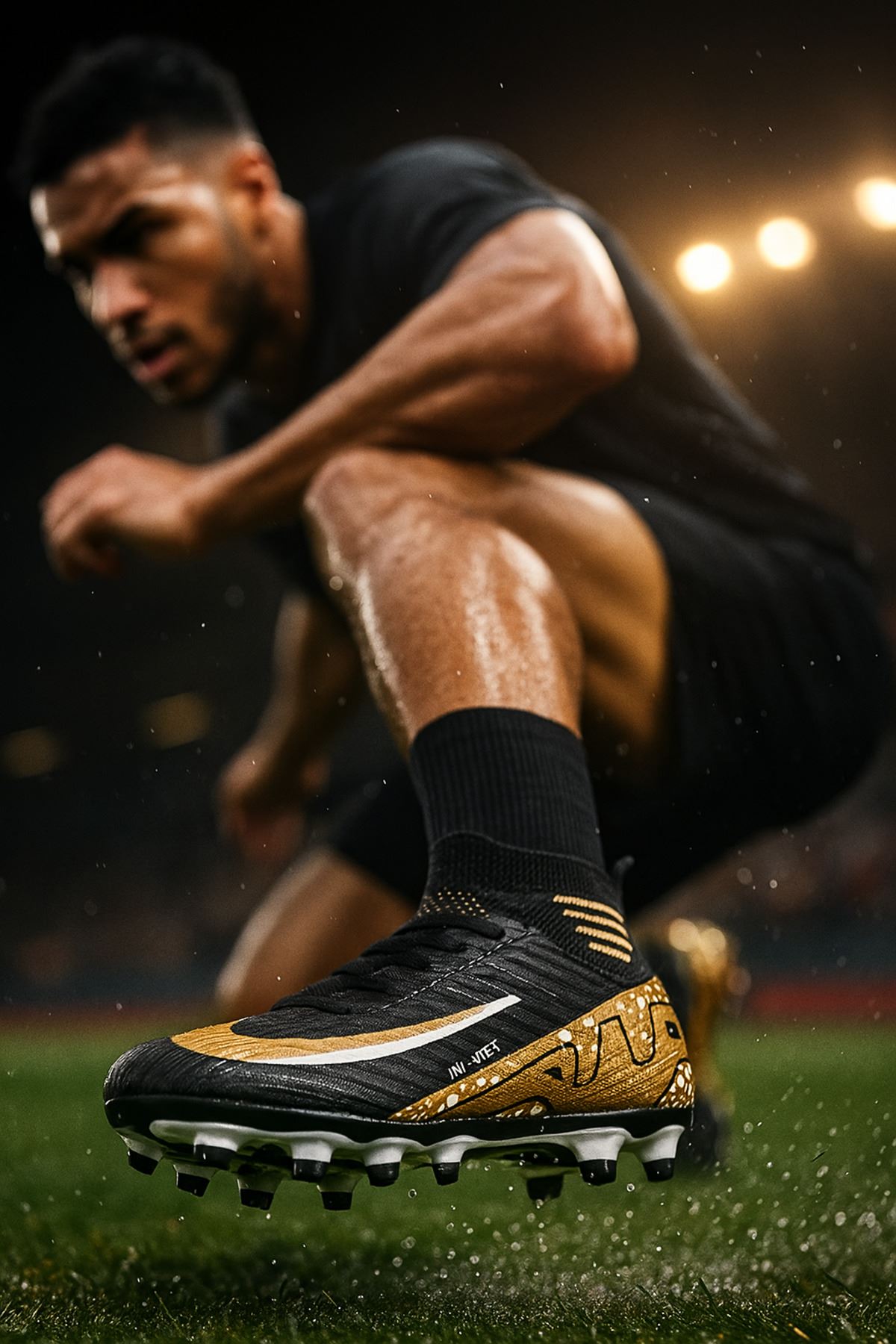 Pro-Half Futbol Ayakkabısı Halısaha Çim Saha Çoraplı Çocuk Krampon Yetişkin Krampon