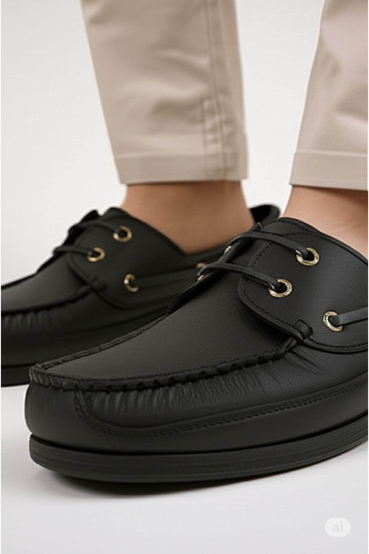 Tamamı Hakiki Deri Garantili Rahat Günlük Mokasen Tekne Stili Rahat Erkek Ortopedik Taban Ayakkabı