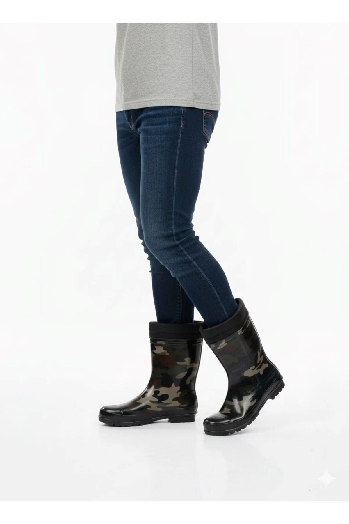 Premium Su Geçirmez Yün Astarlı Yağmur ve Kar Çizmesi Kaymaz Taban