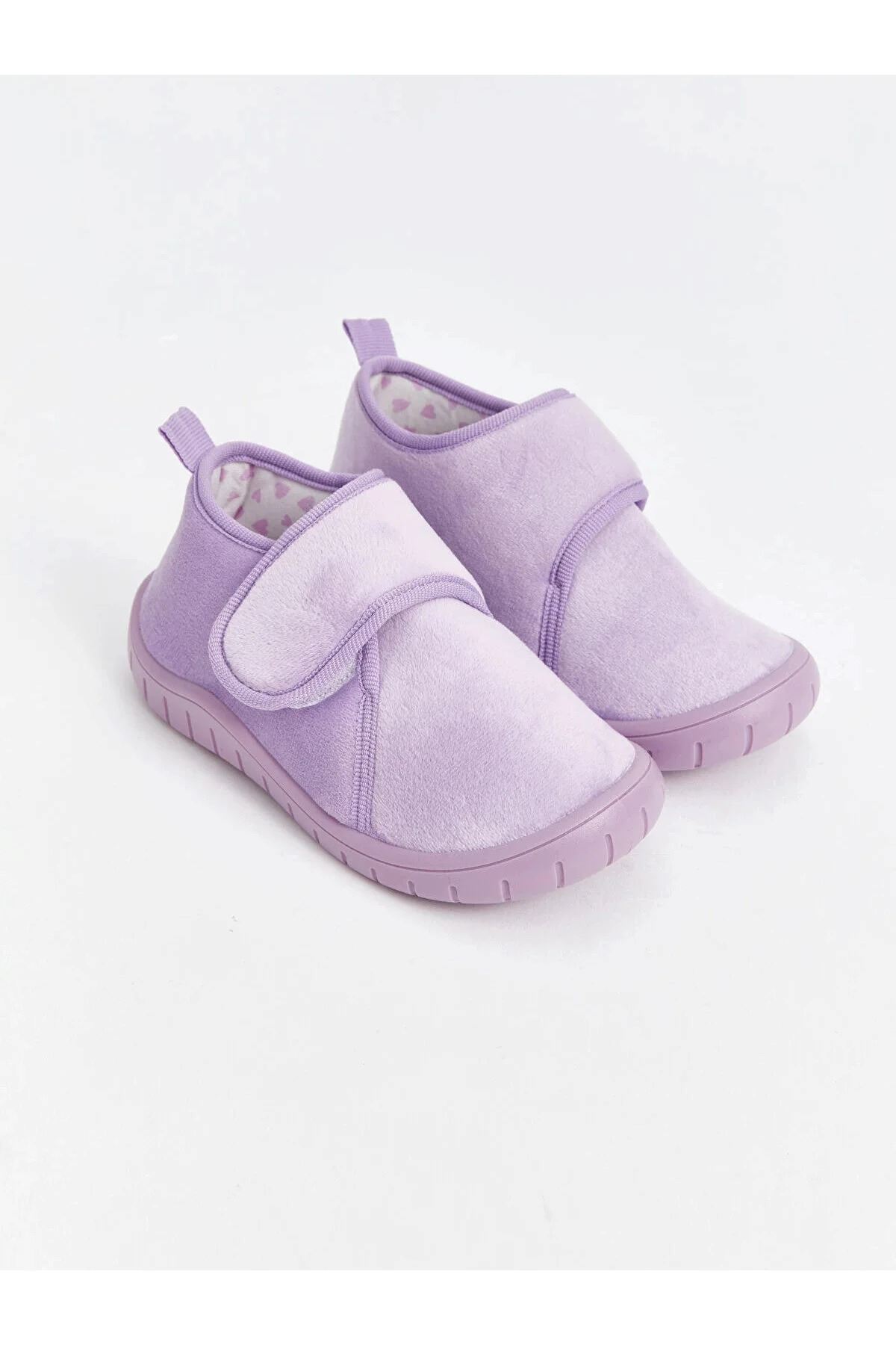Kız Çocuk Mor Cırt Cırtlı Günlük Ayakkabı – Yumuşak Tabanlı, Rahat ve Hafif Panduf