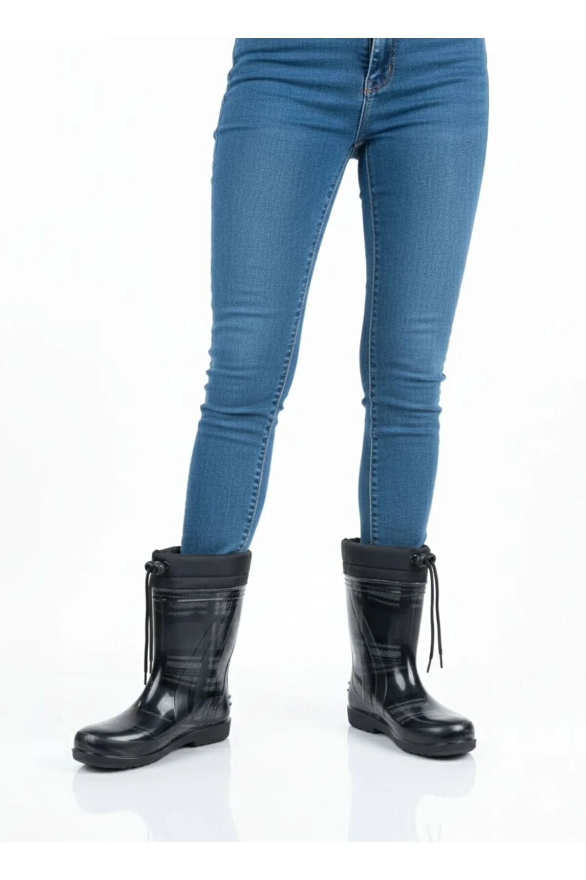 Çocuk 30-35 Premium Su Geçirmez Yün Astarlı Yağmur ve Kar Çizmesi Kaymaz Taban