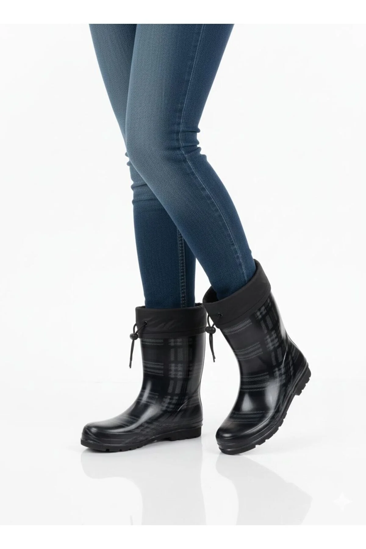 Çocuk 30-35 Premium Su Geçirmez Yün Astarlı Yağmur ve Kar Çizmesi Kaymaz Taban