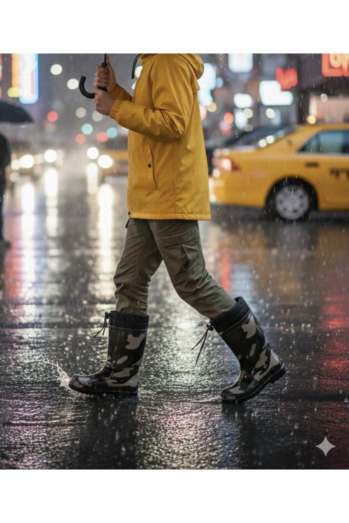 Çocuk 30-35 Premium Su Geçirmez Yün Astarlı Yağmur ve Kar Çizmesi Kaymaz Taban