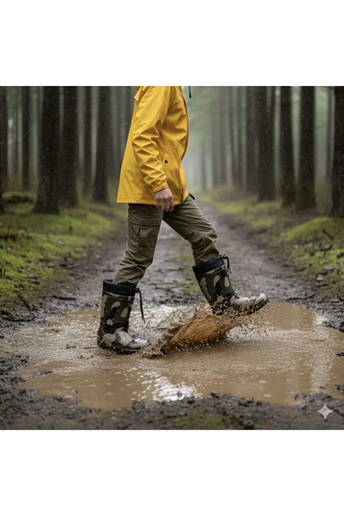 Çocuk 30-35 Premium Su Geçirmez Yün Astarlı Yağmur ve Kar Çizmesi Kaymaz Taban