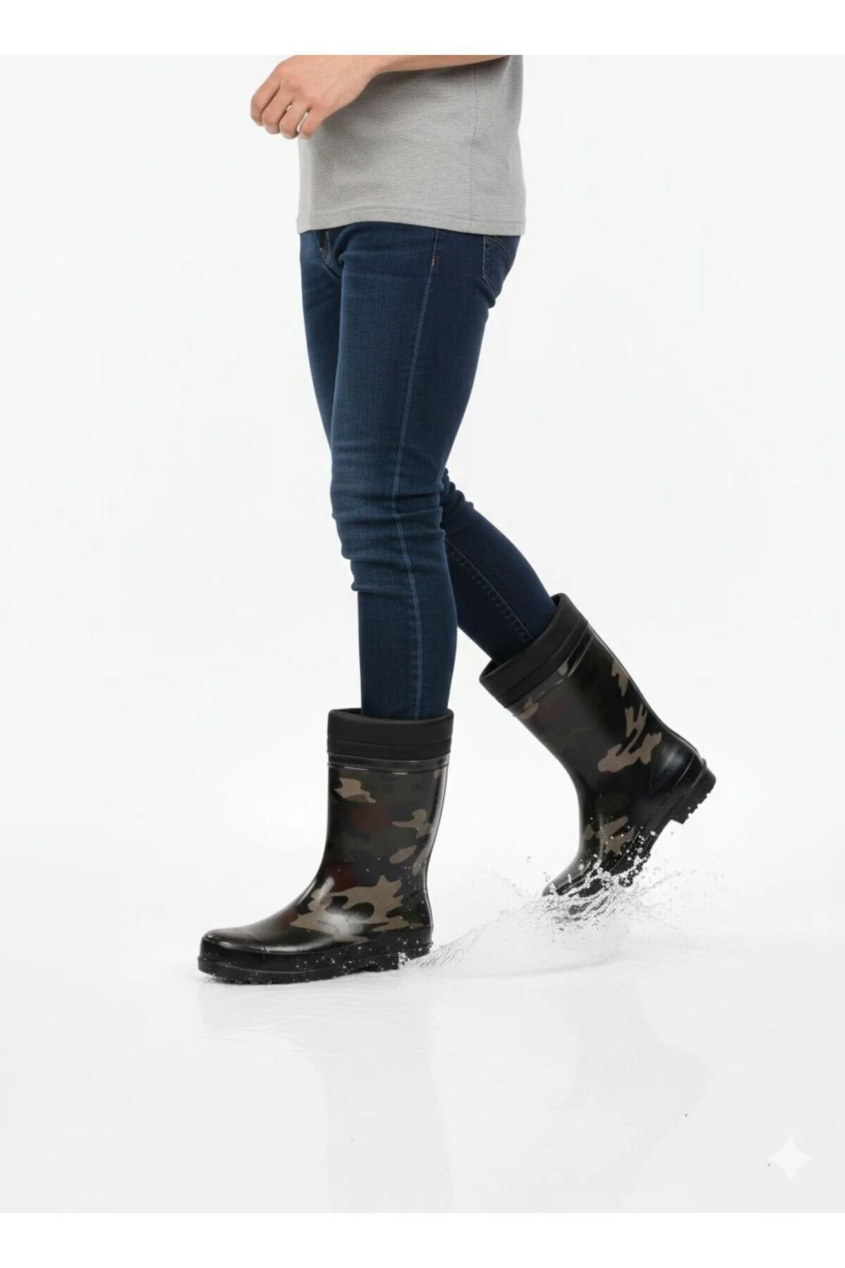 Raining Su Geçirmez Kamuflaj Yağmur Çizmesi – Kaymaz Taban Outdoor Bot