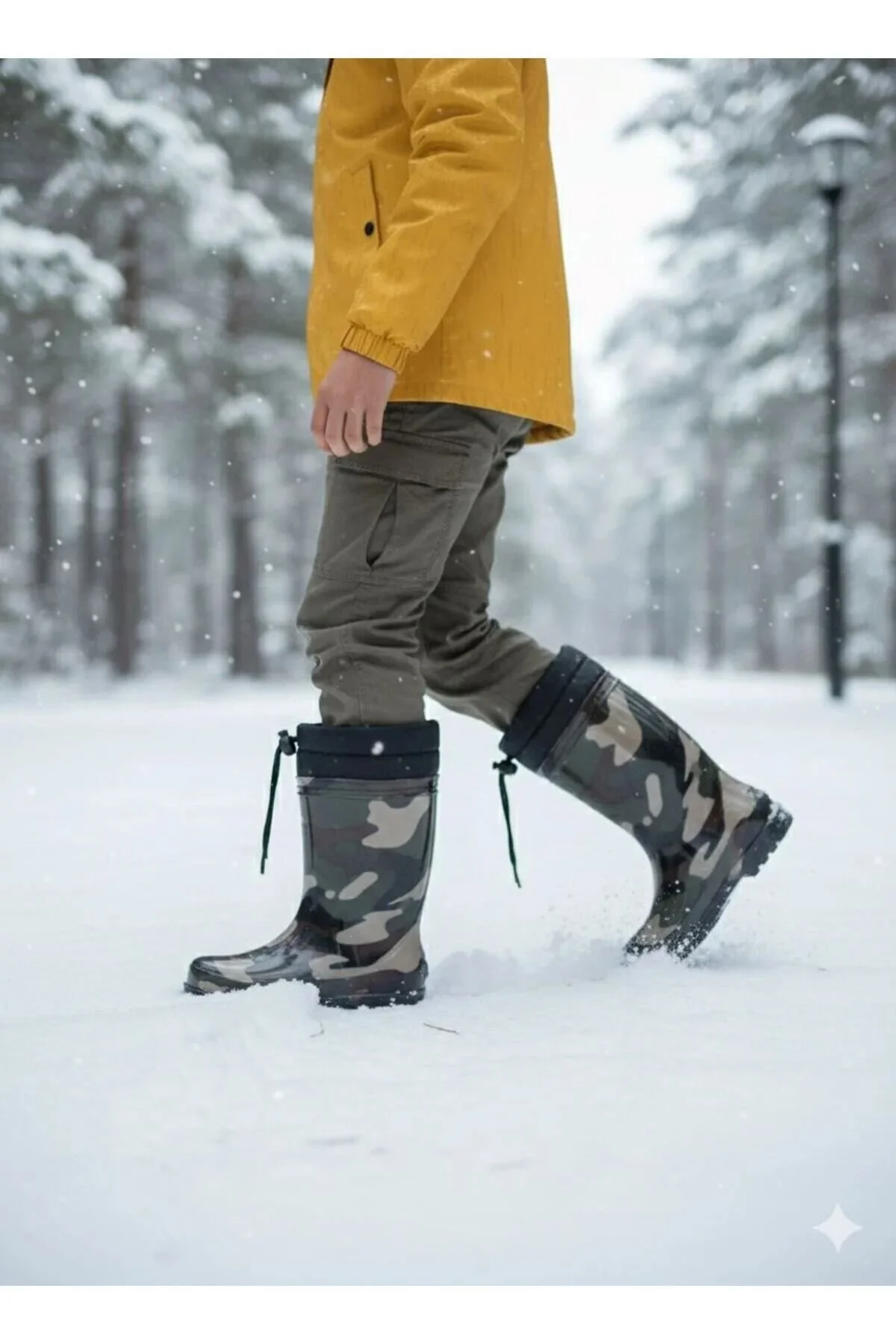 Raining Su Geçirmez Kamuflaj Yağmur Çizmesi – Kaymaz Taban Outdoor Bot