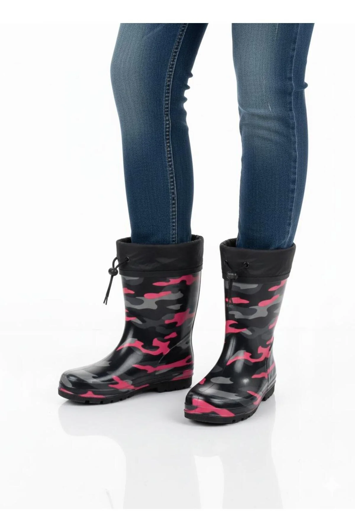 Çocuk Premium Su Geçirmez Yün Astarlı Yağmur ve Kar Raining Çizmesi Kaymaz Taban