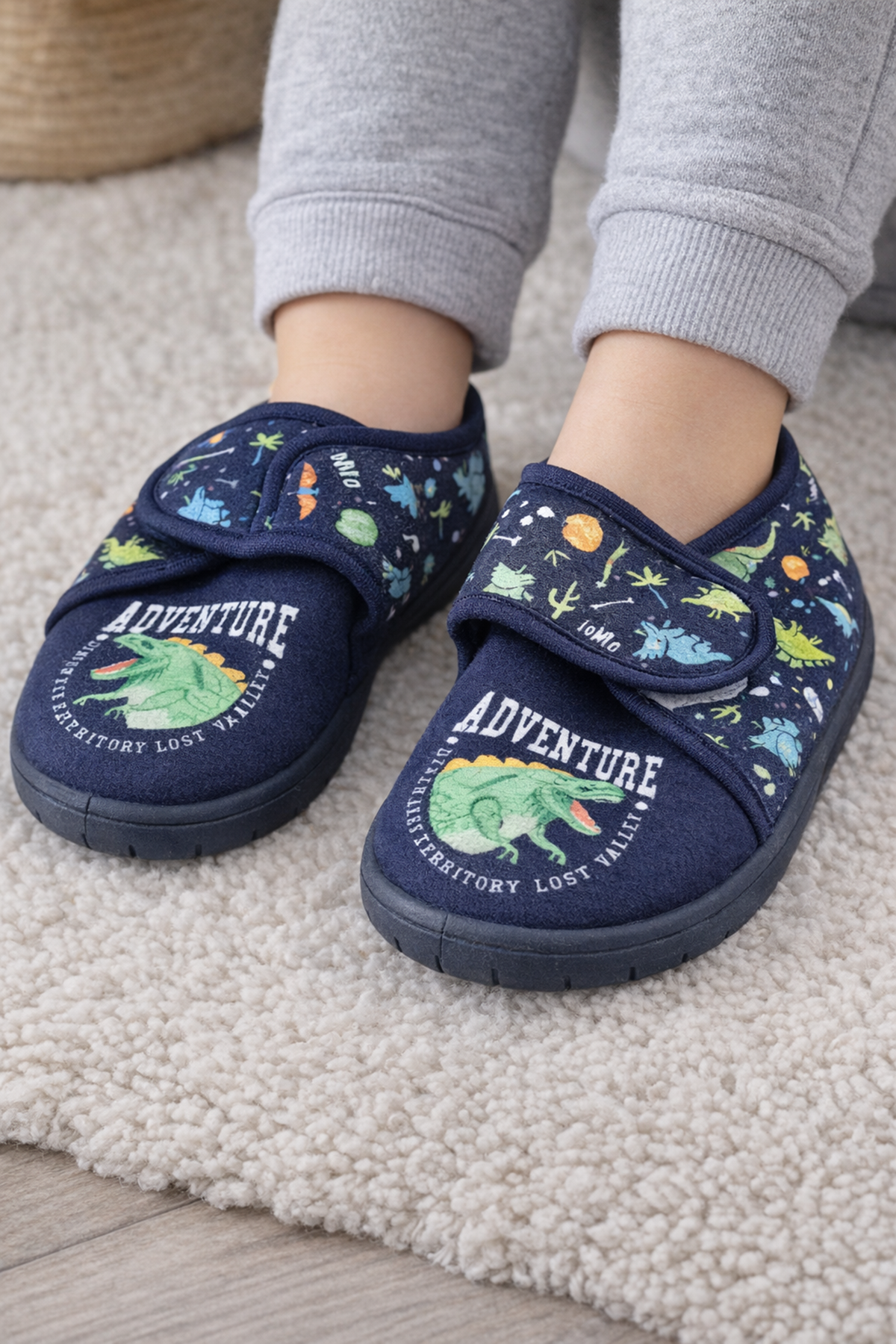 Erkek Çocuk Mavi Cırt Cırtlı Günlük Ayakkabı – Yumuşak Tabanlı, Rahat ve Hafif Panduf 