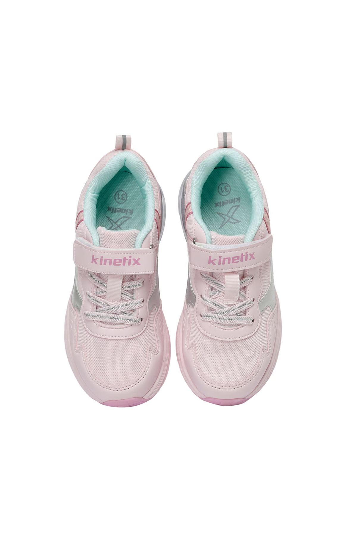 Pembe Çocuk Günlük İnce Taban Bağcıklı Rahat Günlük Yürüyüş Spor Ayakkabı