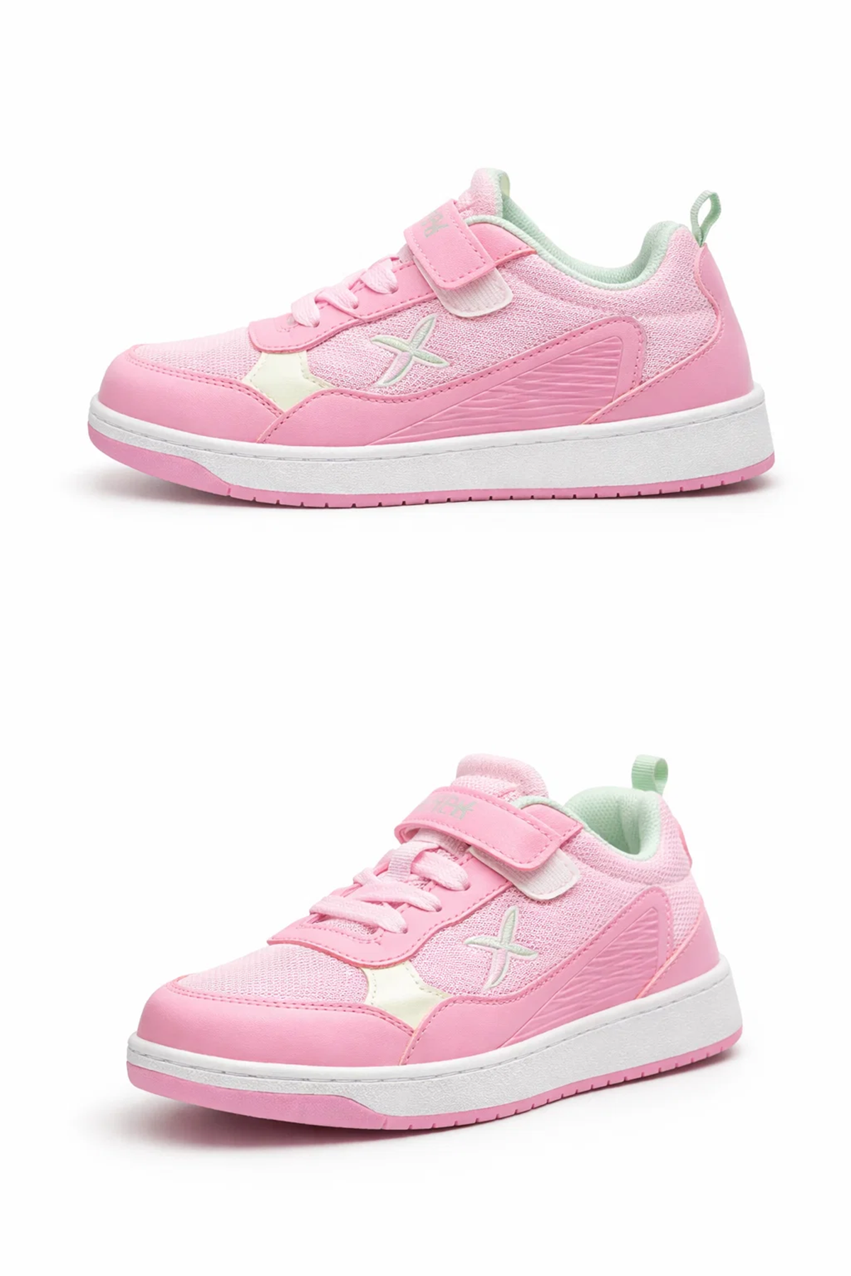 Pembe Çocuk Günlük İnce Taban Bağcıklı Rahat Günlük Yürüyüş Spor Ayakkabı