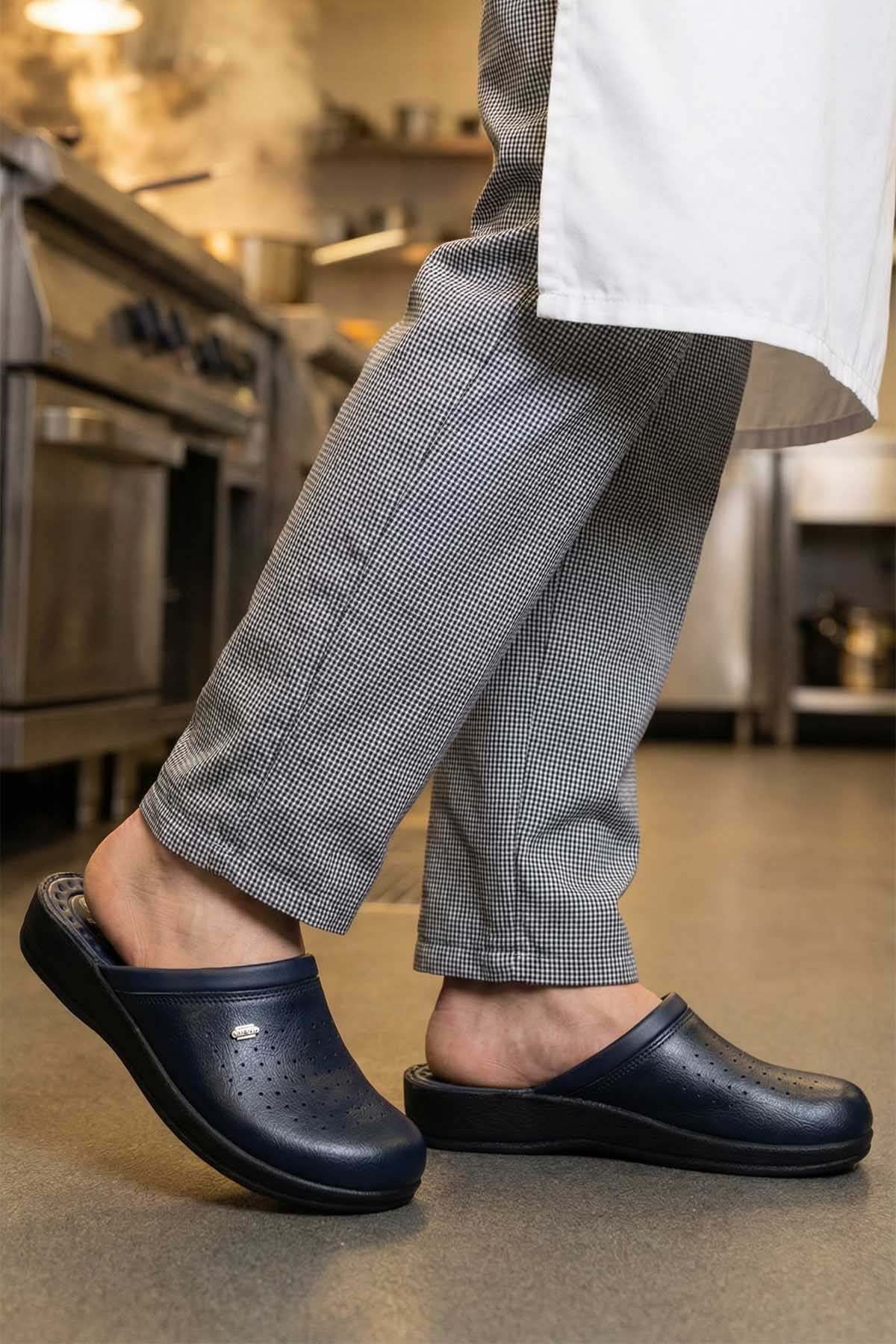 4 Nokta Destekli Ortopedik Yumuşak Taban Hemşire Doktor Aşçı Hastane Terliği