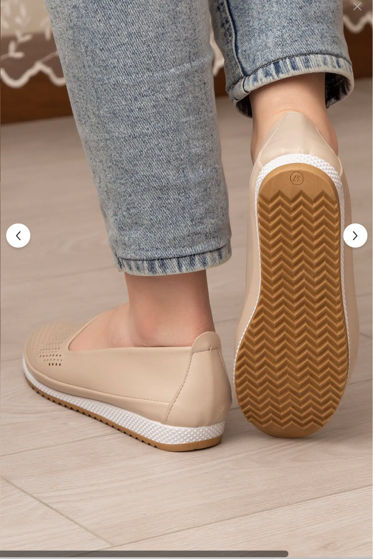 Kadın Ortopedik Delikli Comfort Günlük Ayakkabı BEJ