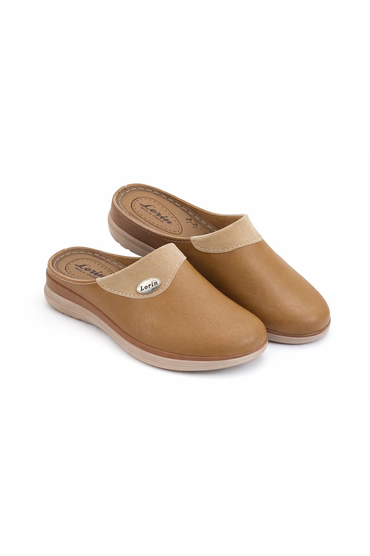 Kahverengi Kadın Önü Kapalı Hafif Taban Kaymaz Terlik