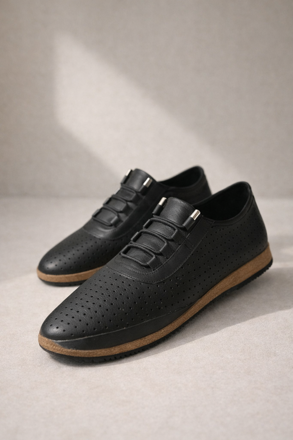 Kadın Ortopedik Delikli Comfort Günlük Ayakkabı Siyah