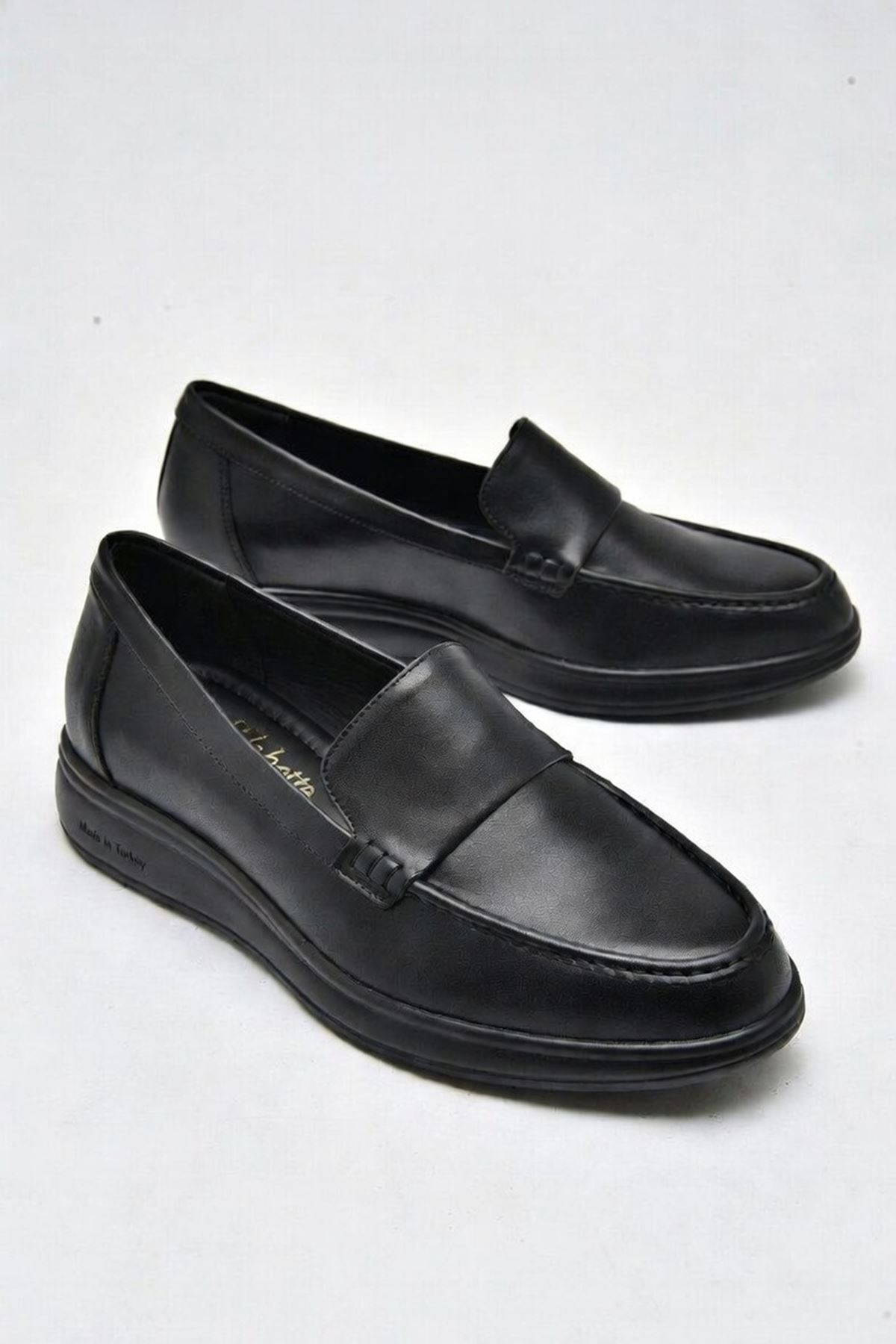 Siyah İnce Taban Kadın Günlük Comfort Ayakkabı – Kaymaz Taban