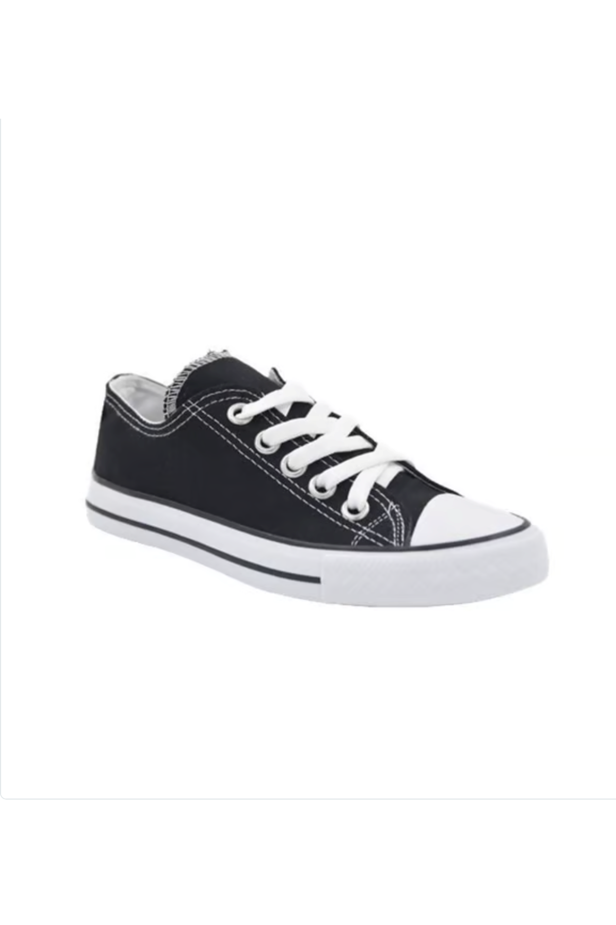 Siyah Günlük Keten Rahat Bilekli Yeşil Kısa Sneaker Spor Ayakkabı