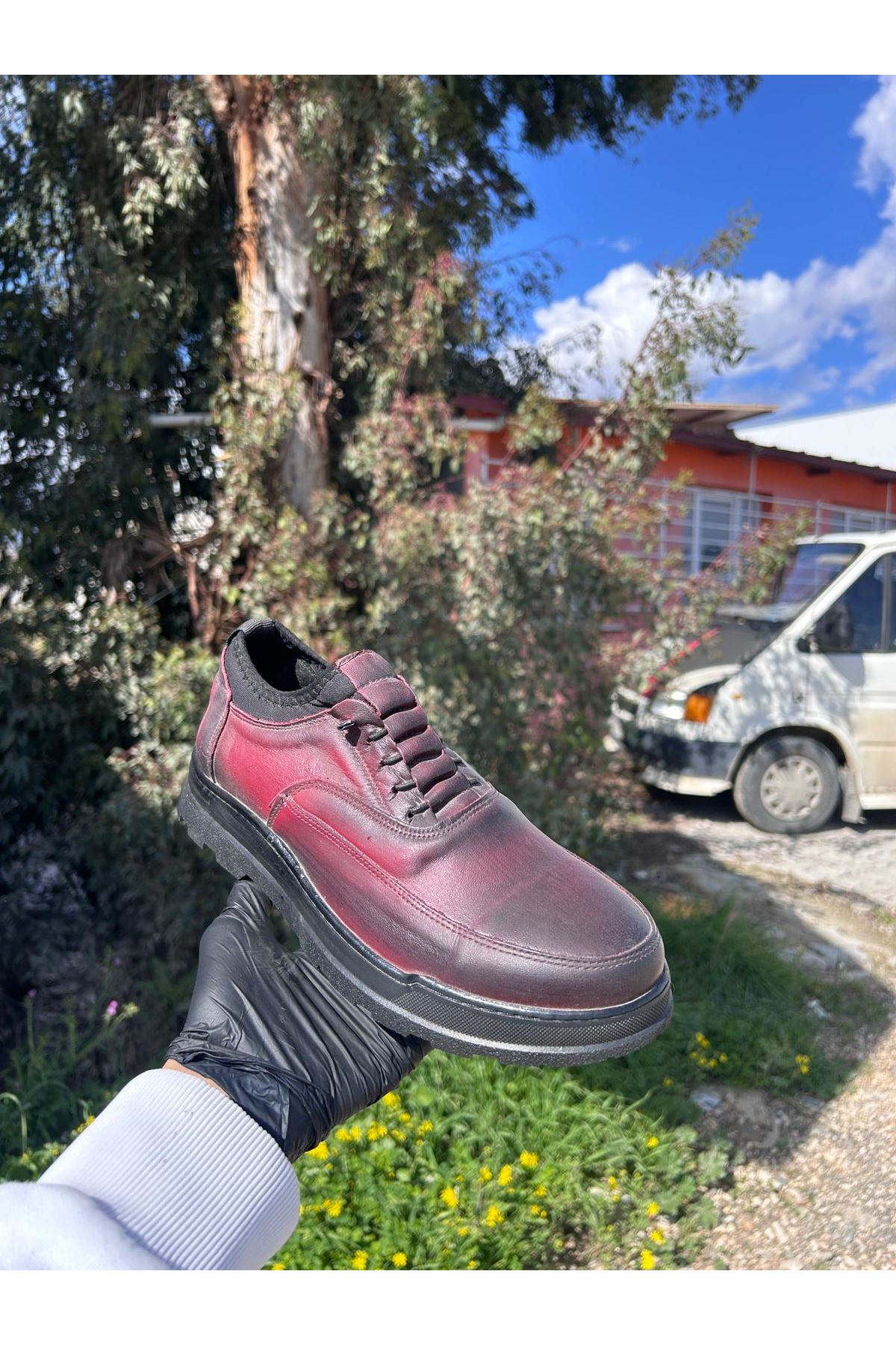 Erkek Boğazlı Deri Ayakkabı – Hakiki Deri Günlük & Klasik Model