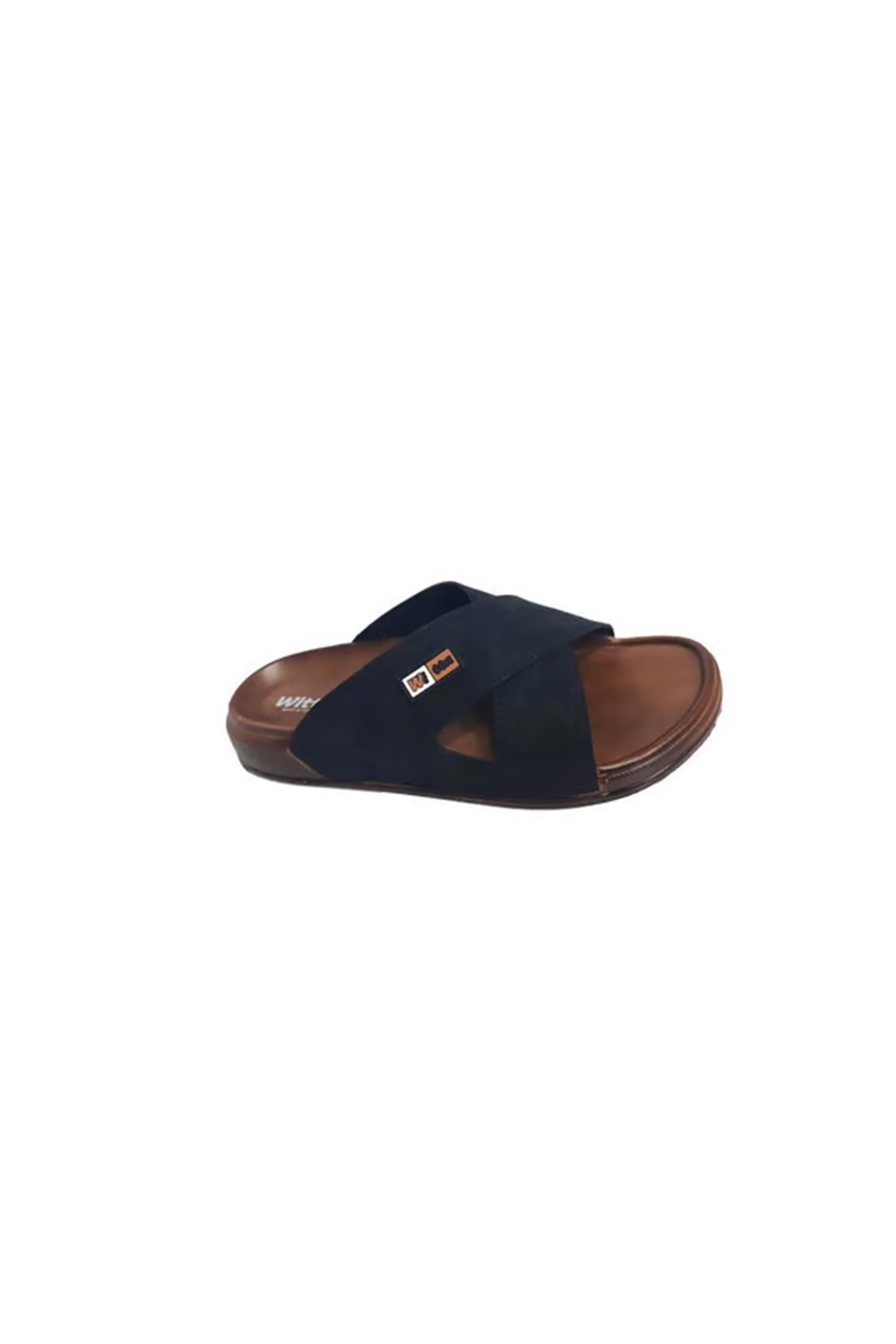 Yumuşak Deri Çapraz Bantlı Anatomik Erkek Terliği – Kaymaz Taban