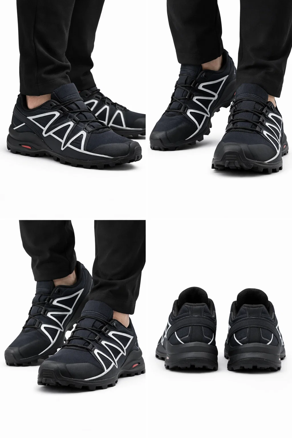 Erkek Outdoor Spor Ayakkabı Trail Running Trekking Kaymaz Taban Lacivert