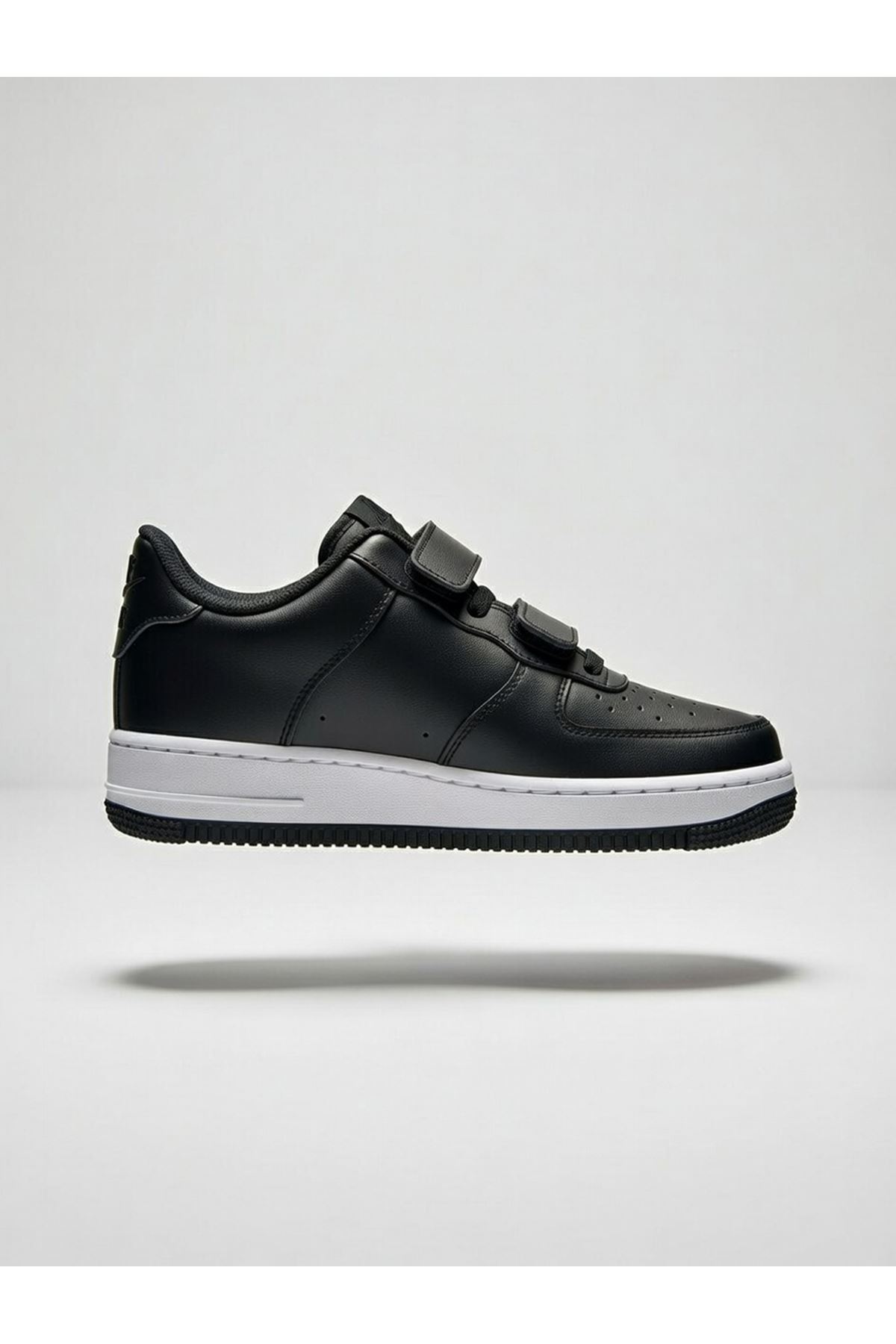 Çocuk Cilt Cırt Cırtlı Siyah Sneaker – Premium Kalite, Hafif & Dayanıklı, Rahat Taban