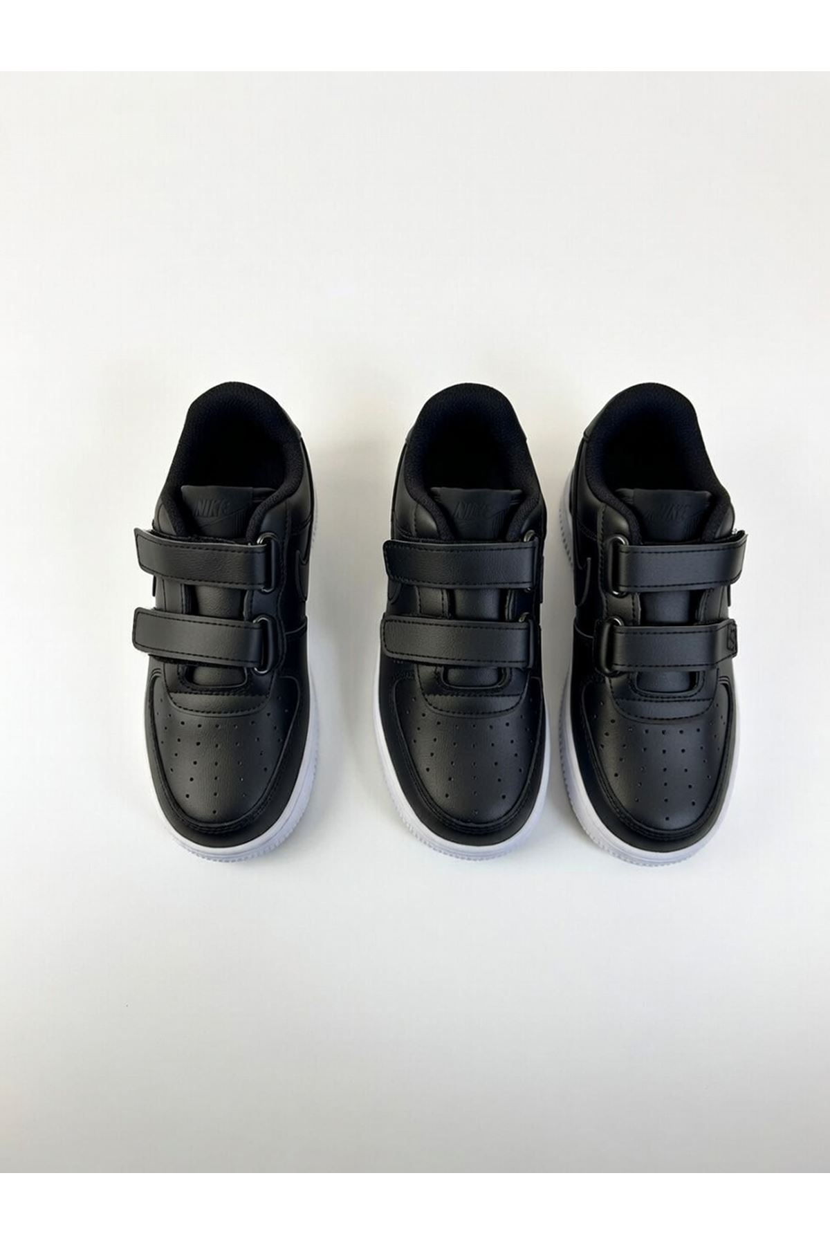 Çocuk Hakiki Deri Cırt Cırtlı Siyah Sneaker – Premium Kalite, Hafif & Dayanıklı, Rahat Taban