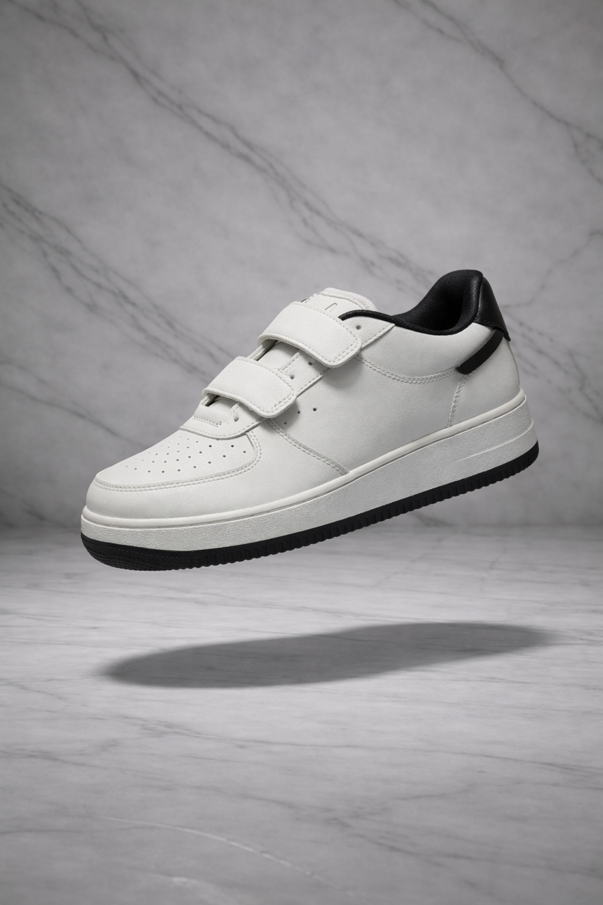 Çocuk Hakiki Deri Cırt Cırtlı Beyaz Sneaker – Premium Kalite, Hafif & Dayanıklı, Rahat Taban