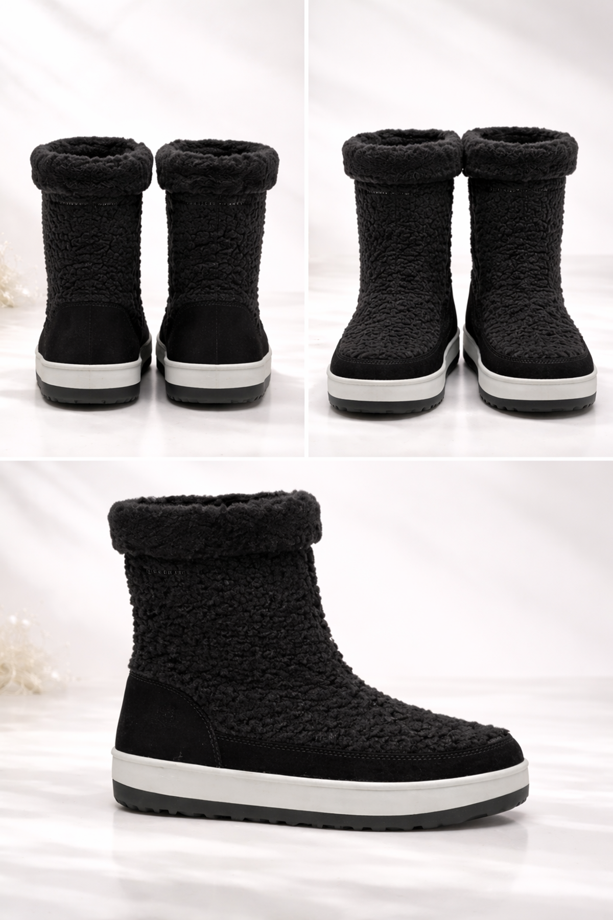 Siyah Kadın Baharlık Bot – Su Geçirmez, Kürklü, Kaymaz Tabanlı Baharlık Kadın Botu (1 Beden Büyük Önerilir)