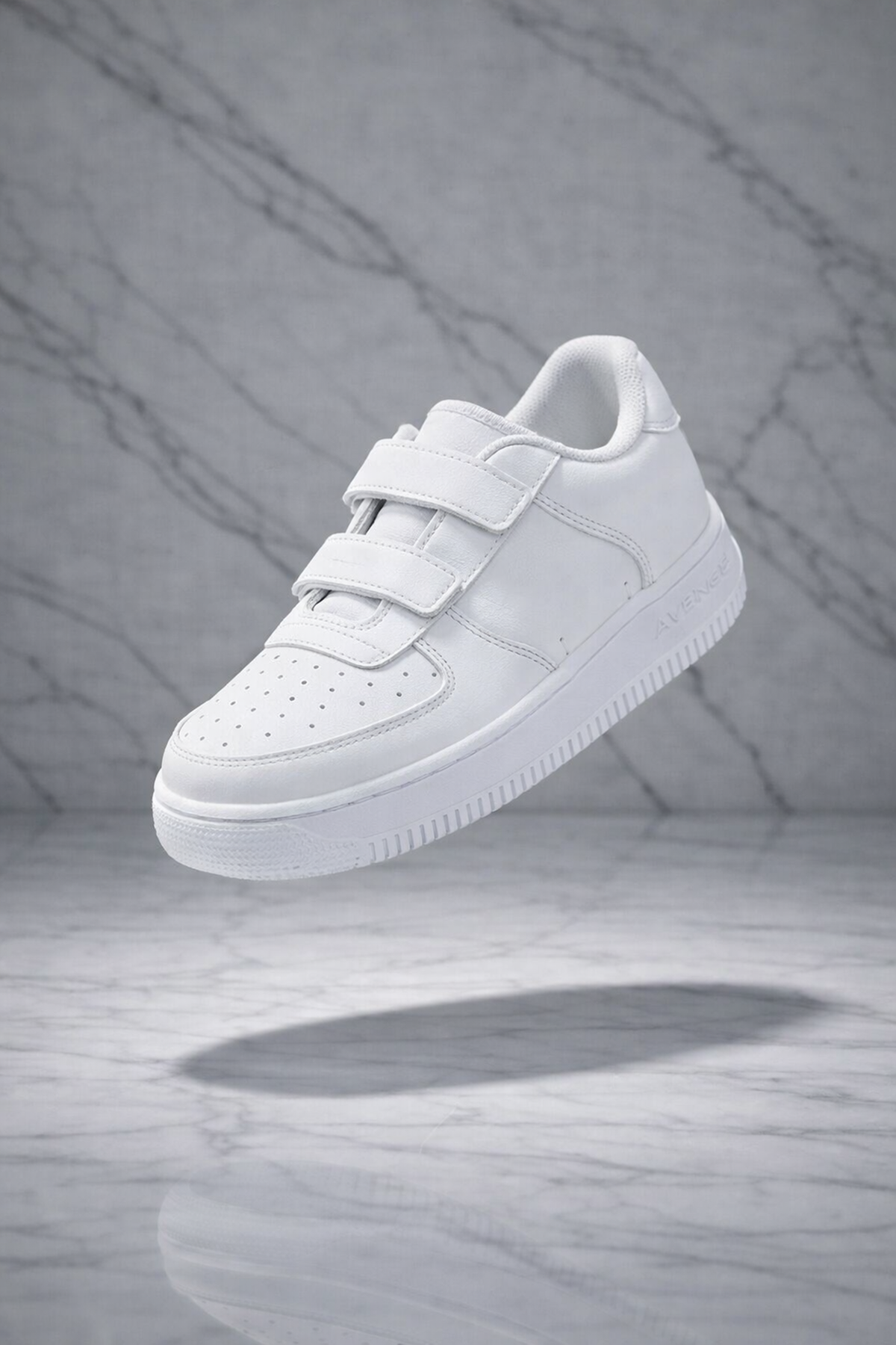 Çocuk Cilt Cırt Cırtlı Sade Beyaz Sneaker – Premium Kalite, Hafif & Dayanıklı, Rahat Taban