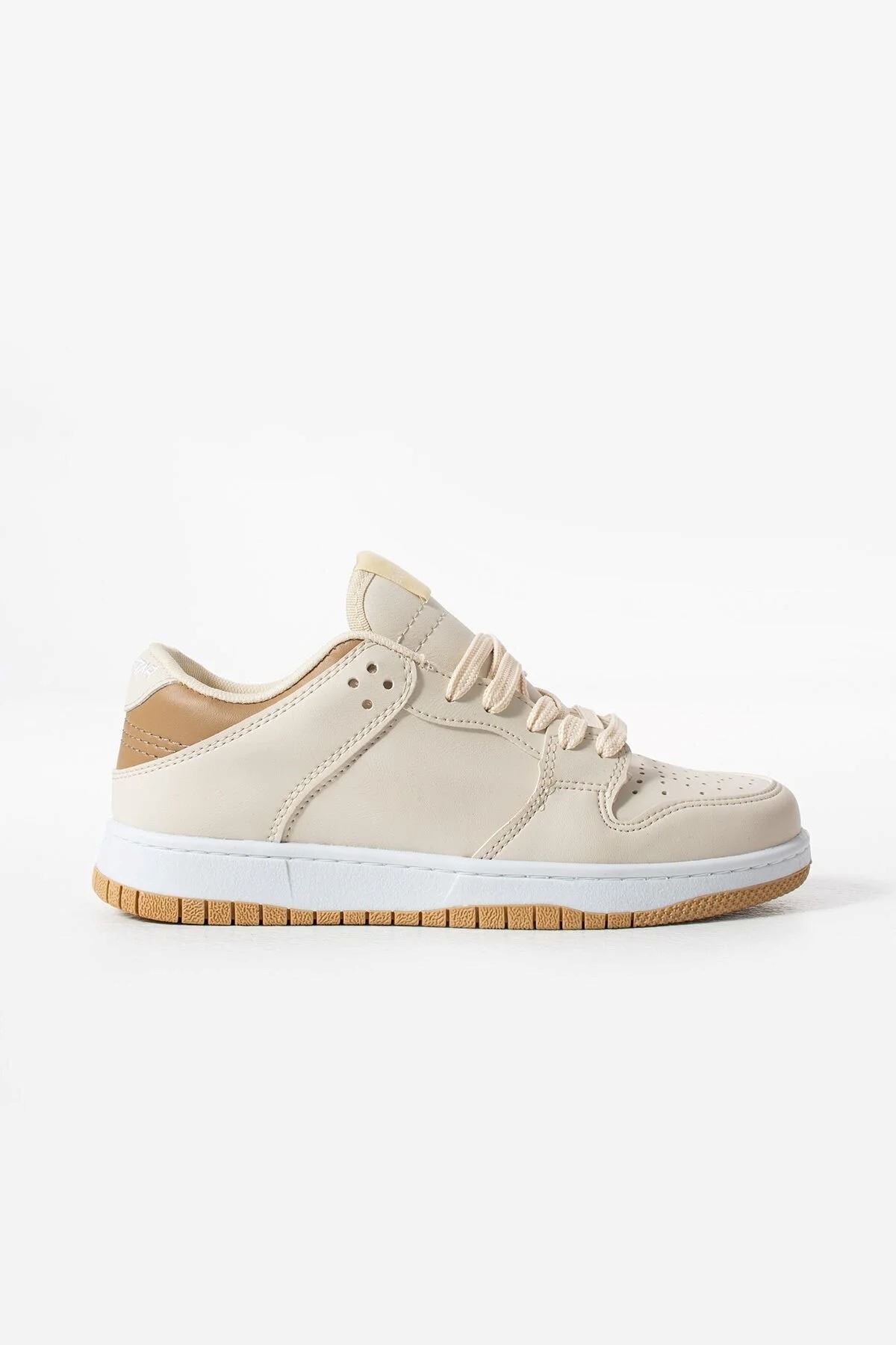 Sandrush Low Top Dayanıklı Rahat Unisex Günlük Sneaker Ayakkabı – Bej Kahve