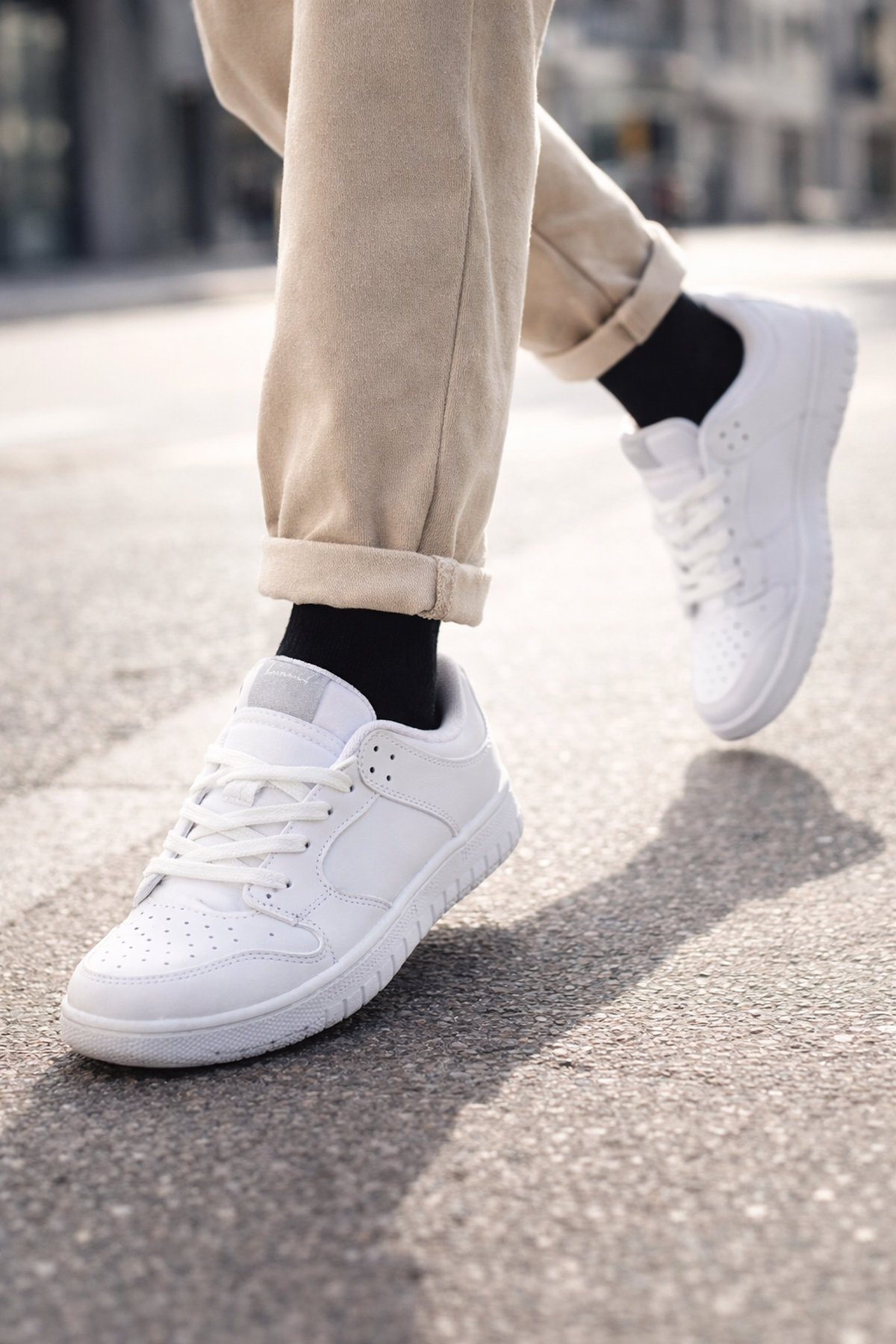 Sandrush Low Top Dayanıklı Rahat Unisex Günlük Sneaker Ayakkabı – Beyaz Beyaz