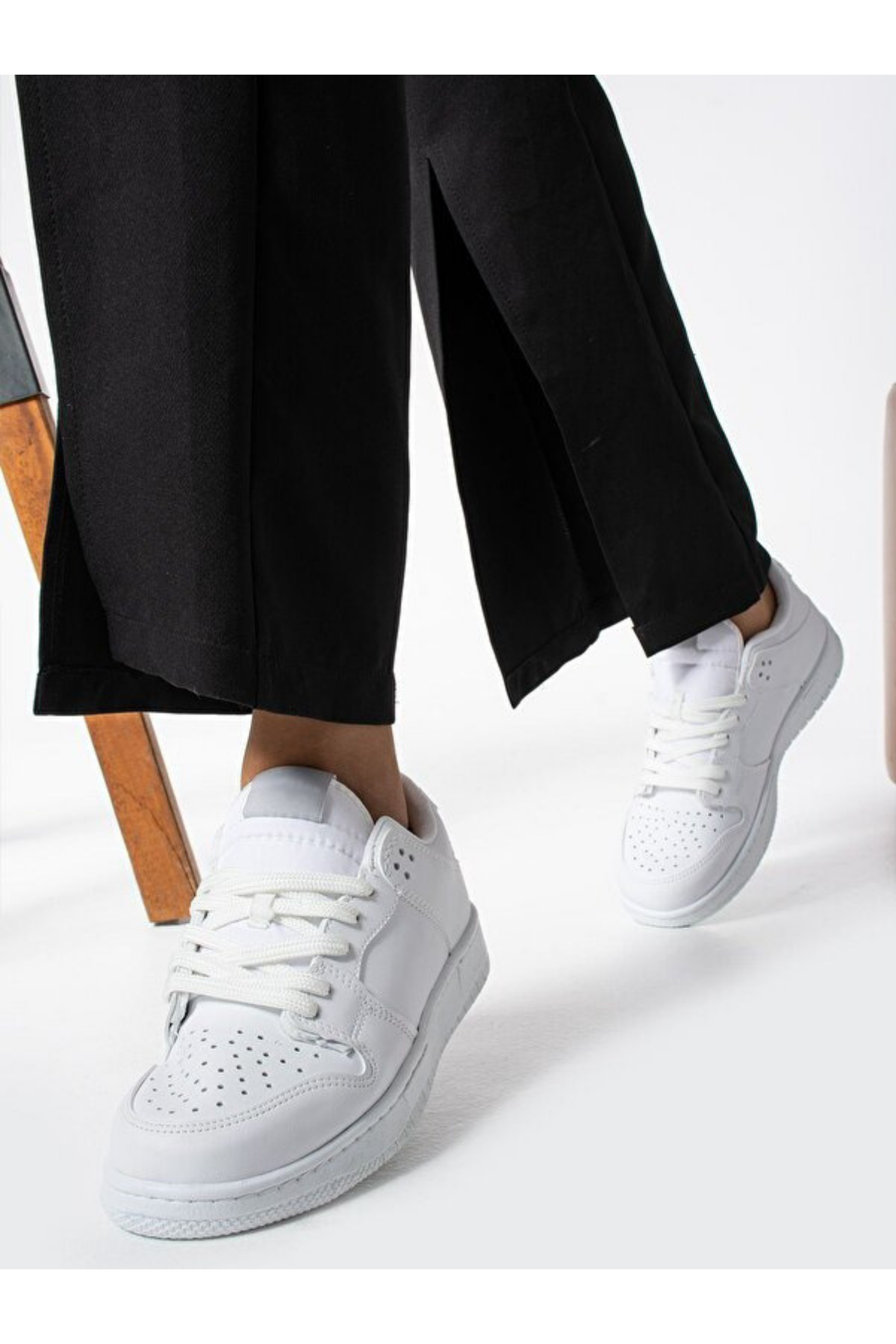 Sandrush Low Top Dayanıklı Rahat Unisex Günlük Sneaker Ayakkabı – Beyaz Beyaz