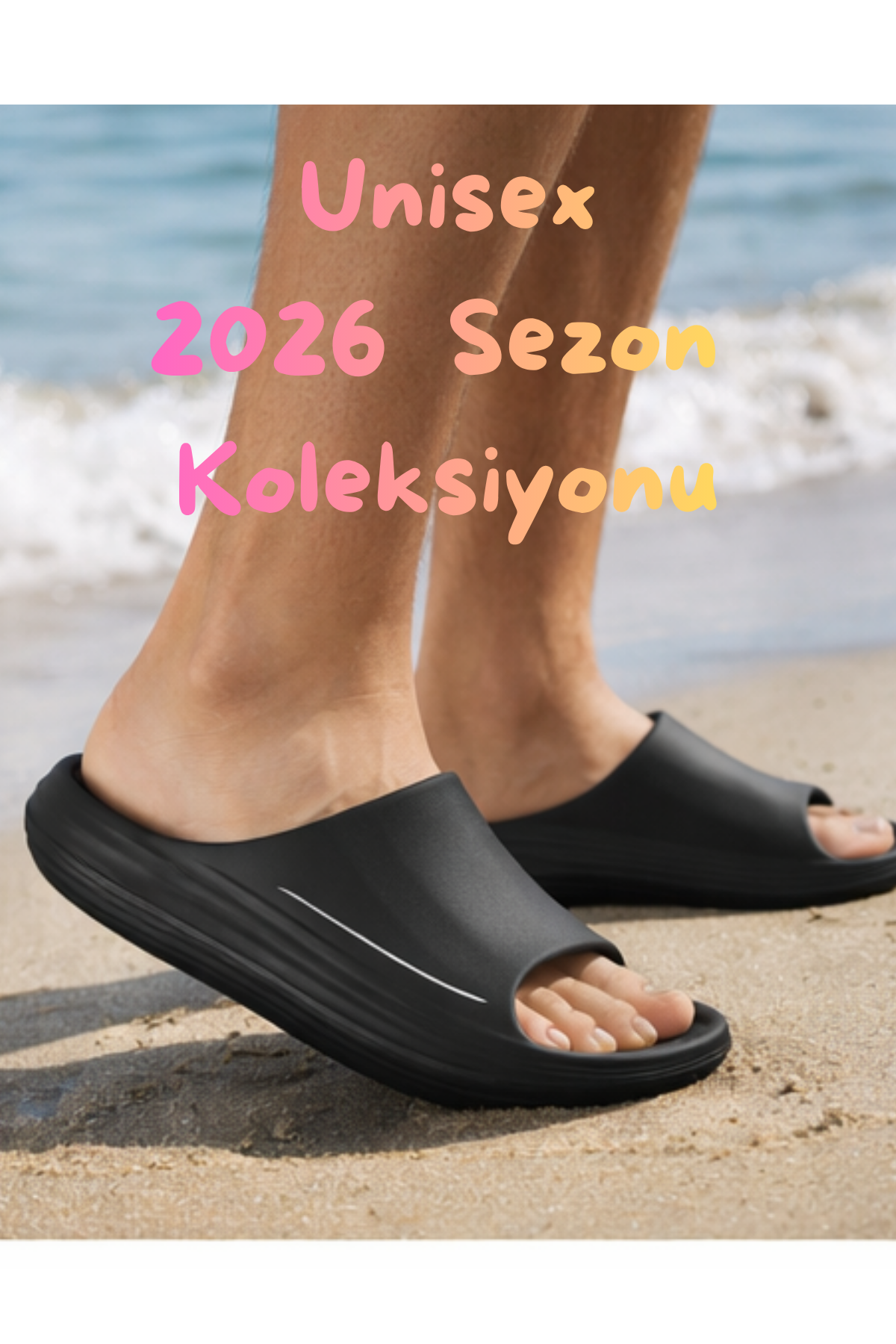 Reaction Yeni Sezon Erkek Kadın Siyah EVA Terlik –  Kaymaz Taban, Günlük Rahat Terlik