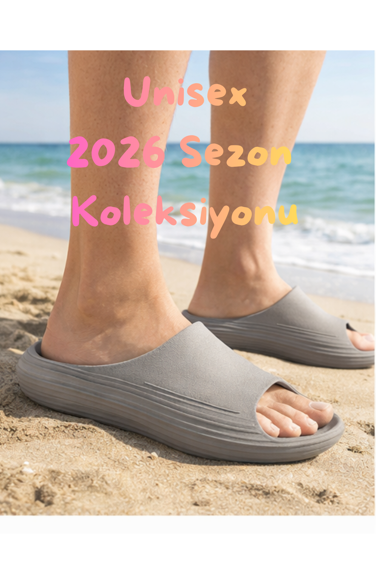 Reaction Yeni Sezon Erkek Kadın Gri EVA Terlik –  Kaymaz Taban, Günlük Rahat Terlik