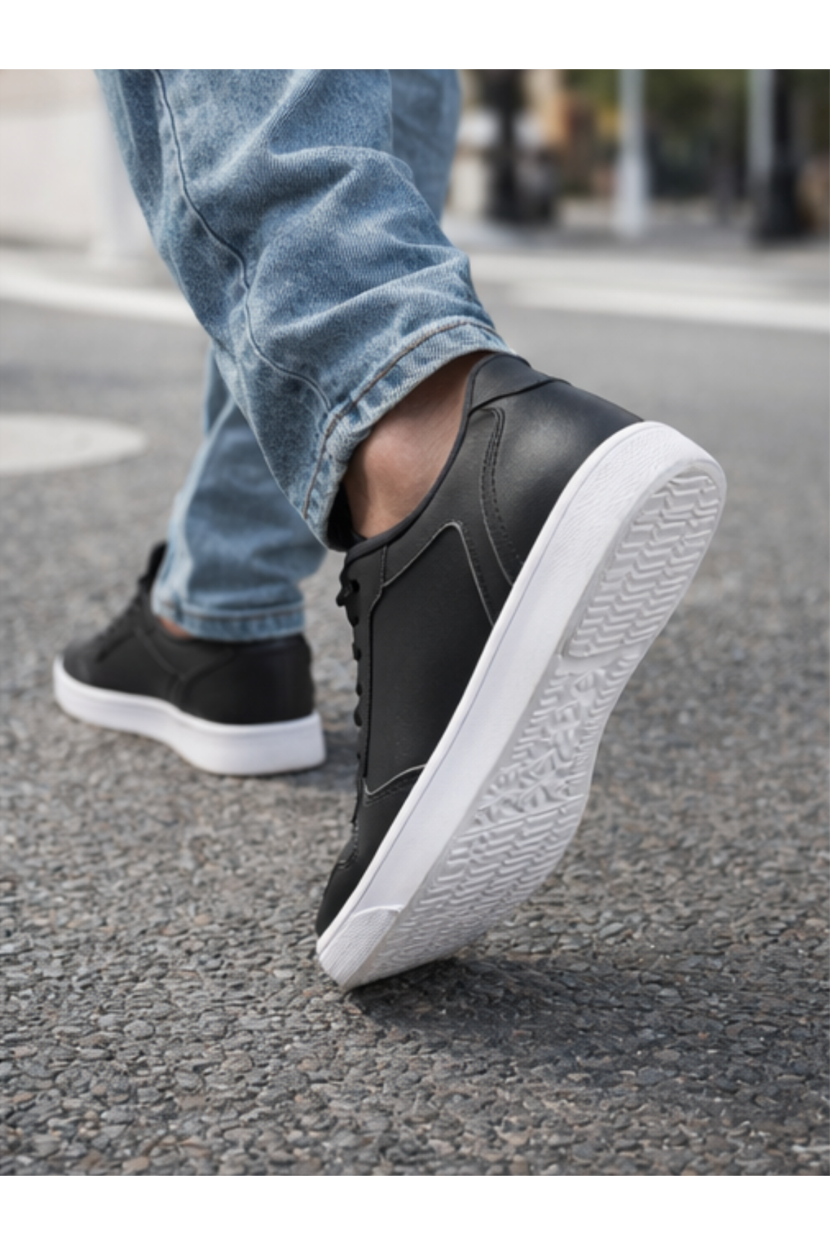 Düz Taban Unisex Cilt Rahat Tabanlı Günlük Spor Ayakkabı Sneaker 36 37 38 39 40 Numara