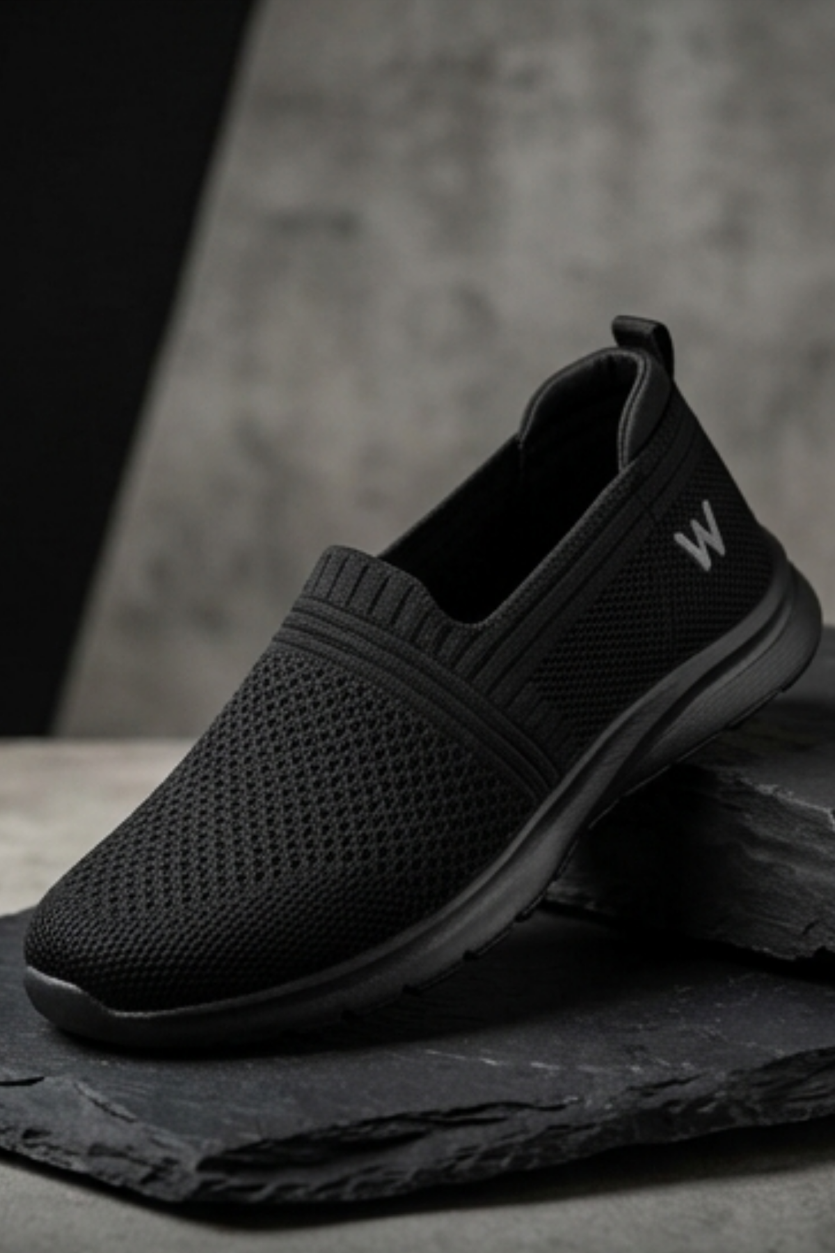 CloudWalk Comfort Siyah Rahat Günlük Yumuşak Tabanlı 4 Mevsim Trend Kadın Slip-On Sneaker Ayakkabı