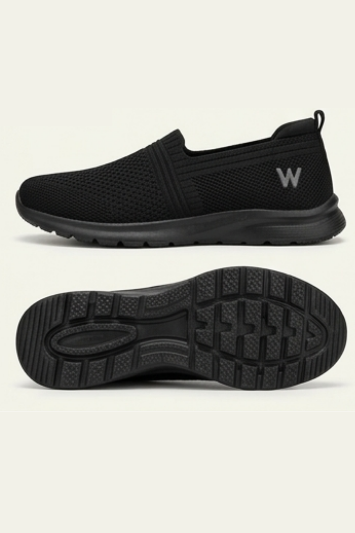 CloudWalk Comfort Siyah Rahat Günlük Yumuşak Tabanlı 4 Mevsim Trend Kadın Slip-On Sneaker Ayakkabı