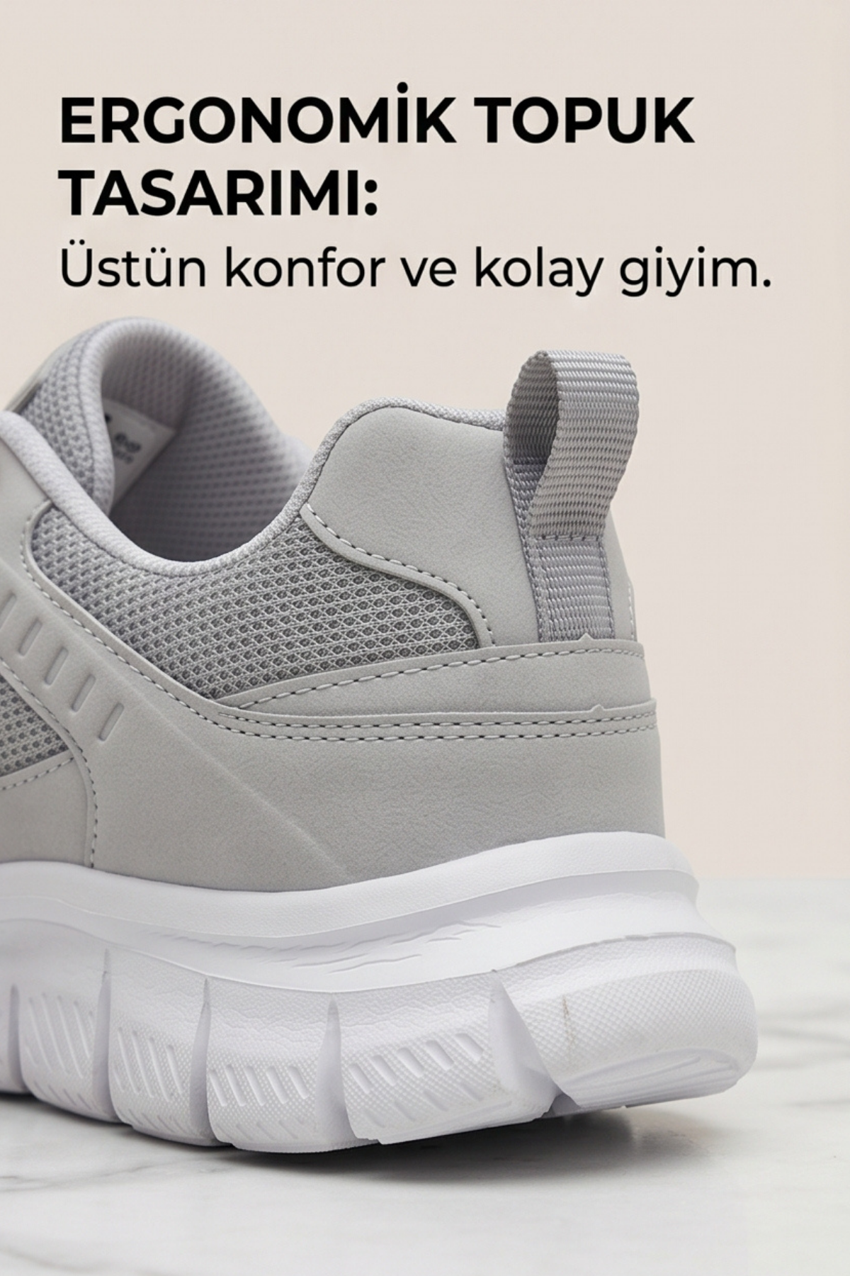 Büyük Beden Ortopedik Rahat Taban Bağcıklı Triko File Yazlık Spor Yürüyüş 45 46 47 Numara Ayakkabı Sneaker