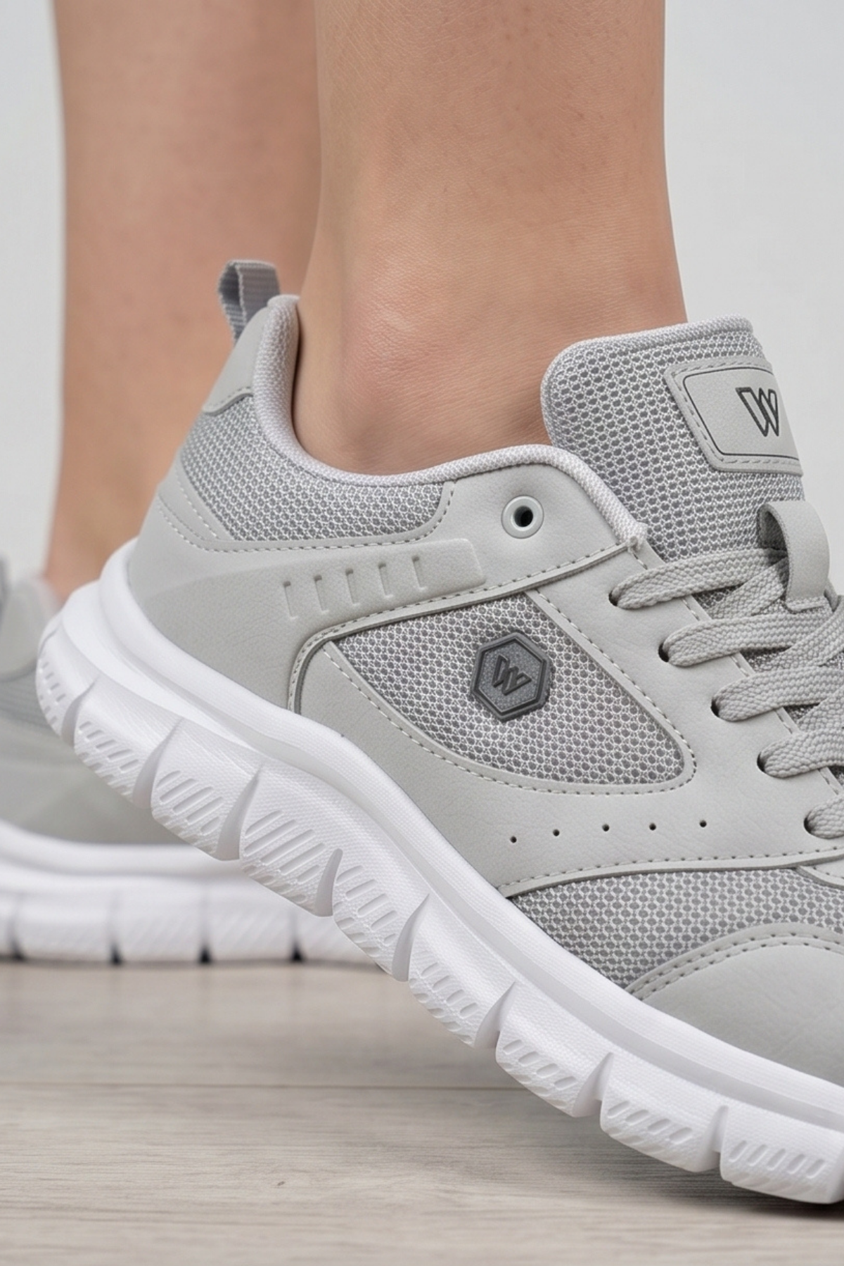 AEROSTRIDE Flex Ultra Comfort Max Buz Gri Unisex Spor Ayakkabı Hafif Nefes Alabilen Günlük Rahat Yürüyüş Sneaker